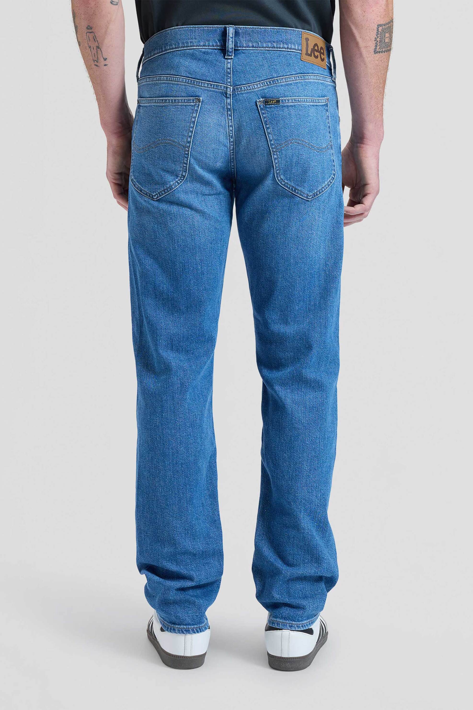 Lee Ανδρικό Τζιν Παντελόνι Πεντάτσεπο Regular Straight Fit Daren - 112377696 Denim Blue