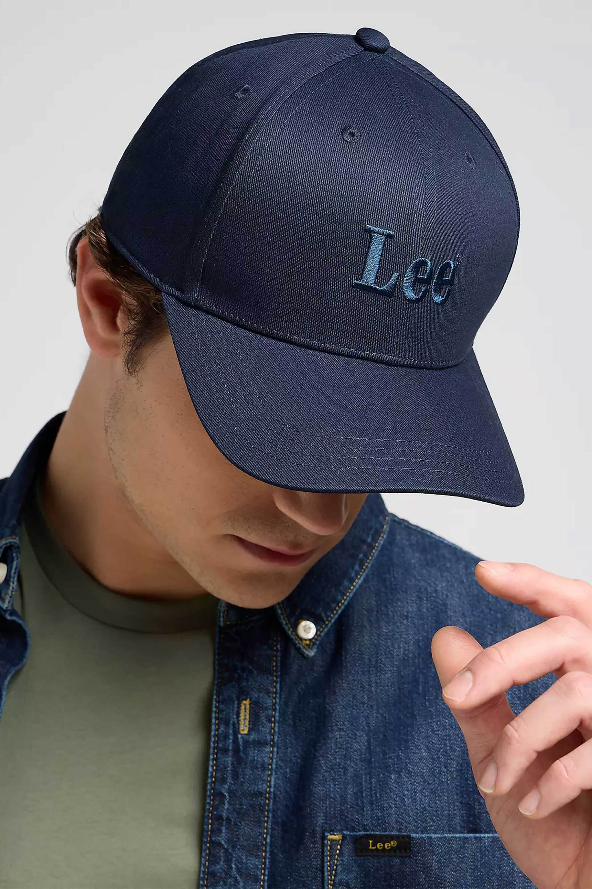 Lee® ανδρικό καπέλο jockey με κεντημένο λογότυπο - 112372710 Μπλε Σκούρο φωτογραφία