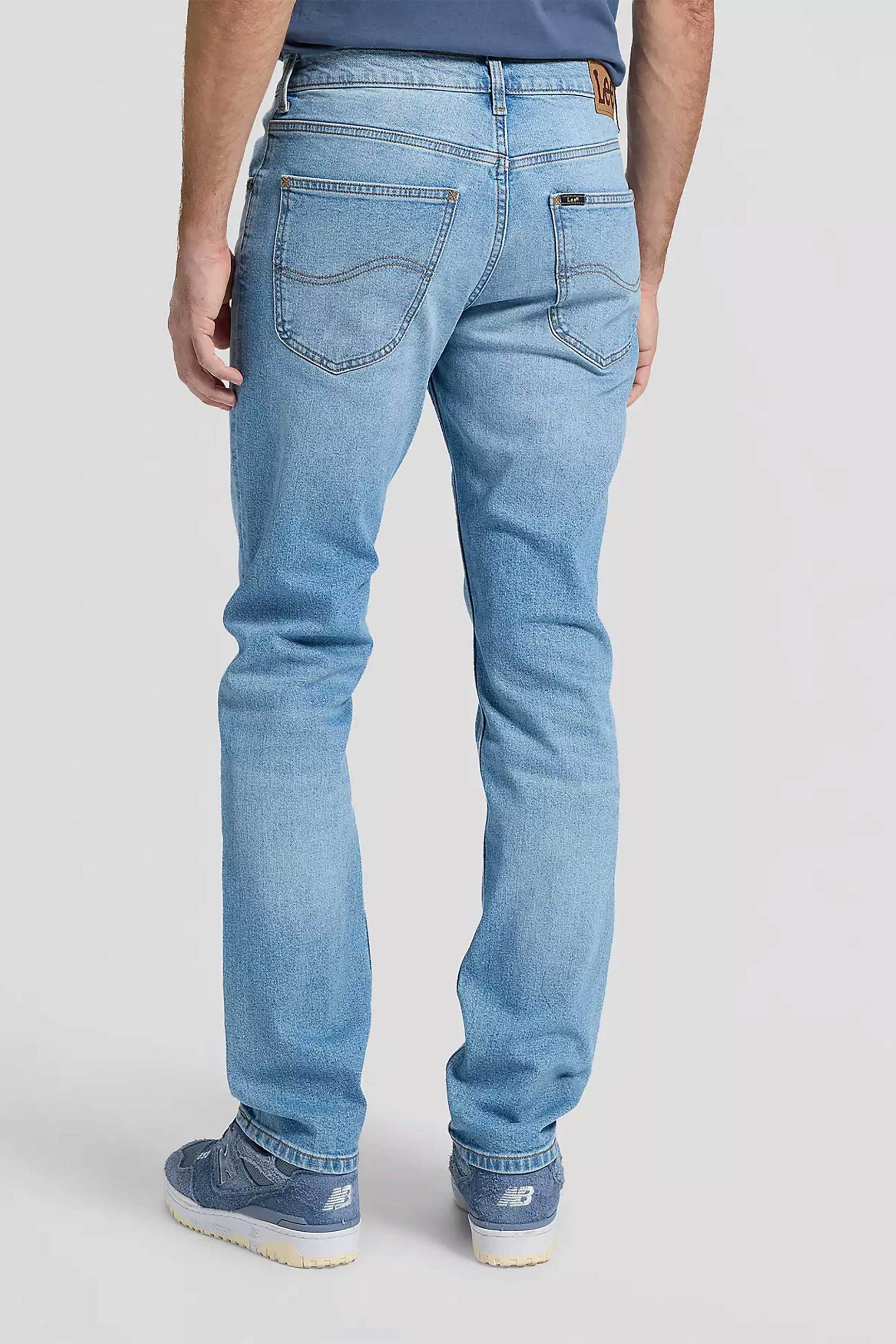 Lee Ανδρικό Τζιν Παντελόνι Πεντάτσεπο Straight Fit Brooklyn - 112376917 Denim Blue