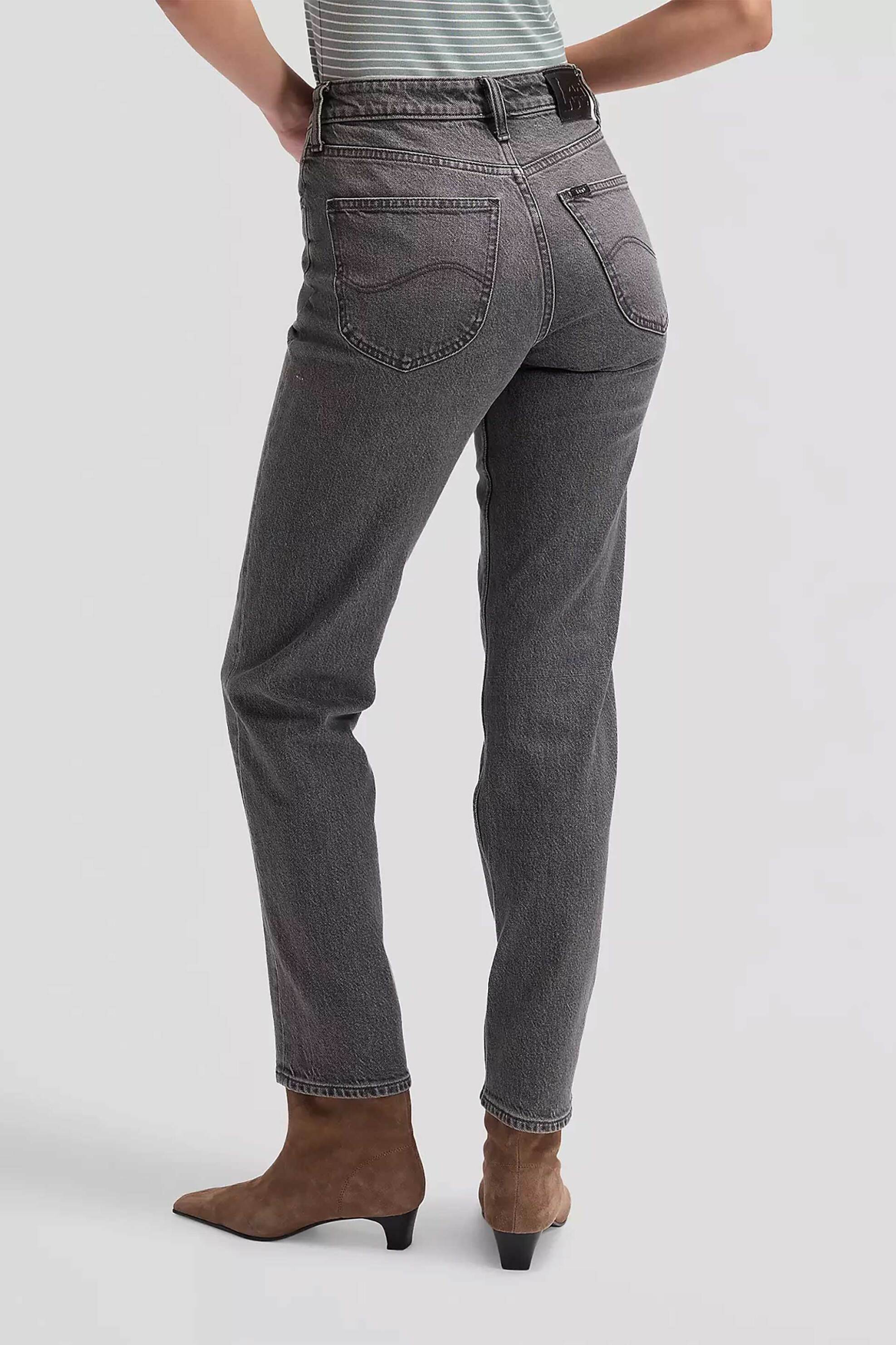 Lee Γυναικείο Τζιν Παντελόνι Πεντάτσεπο Regular Straight Fit Carol - 112376609 Μαύρο