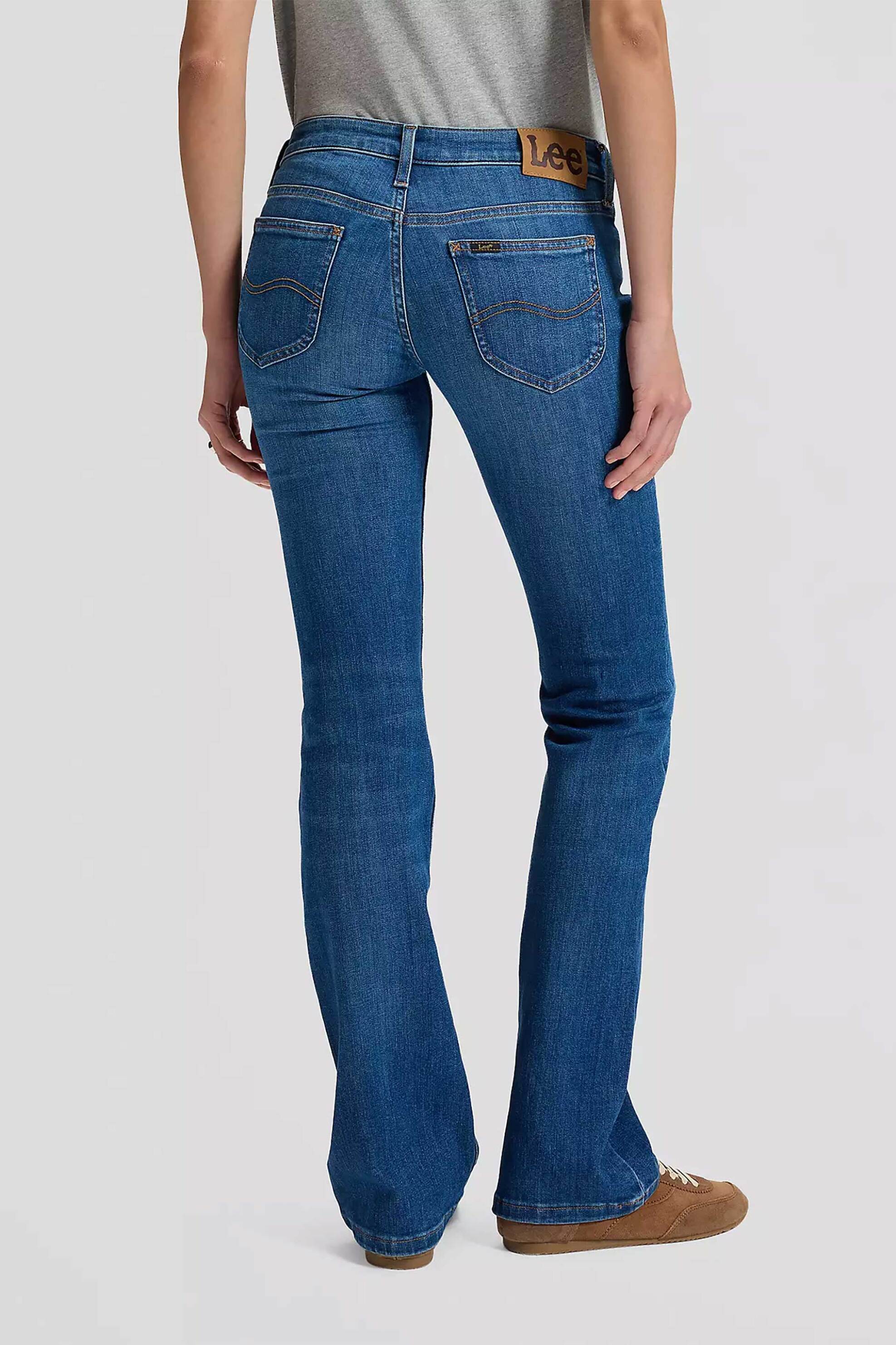 Lee Γυναικείο Τζιν Παντελόνι Πεντάτσεπο Bootcut Flared Leg Jessica - 112376710 Denim Blue