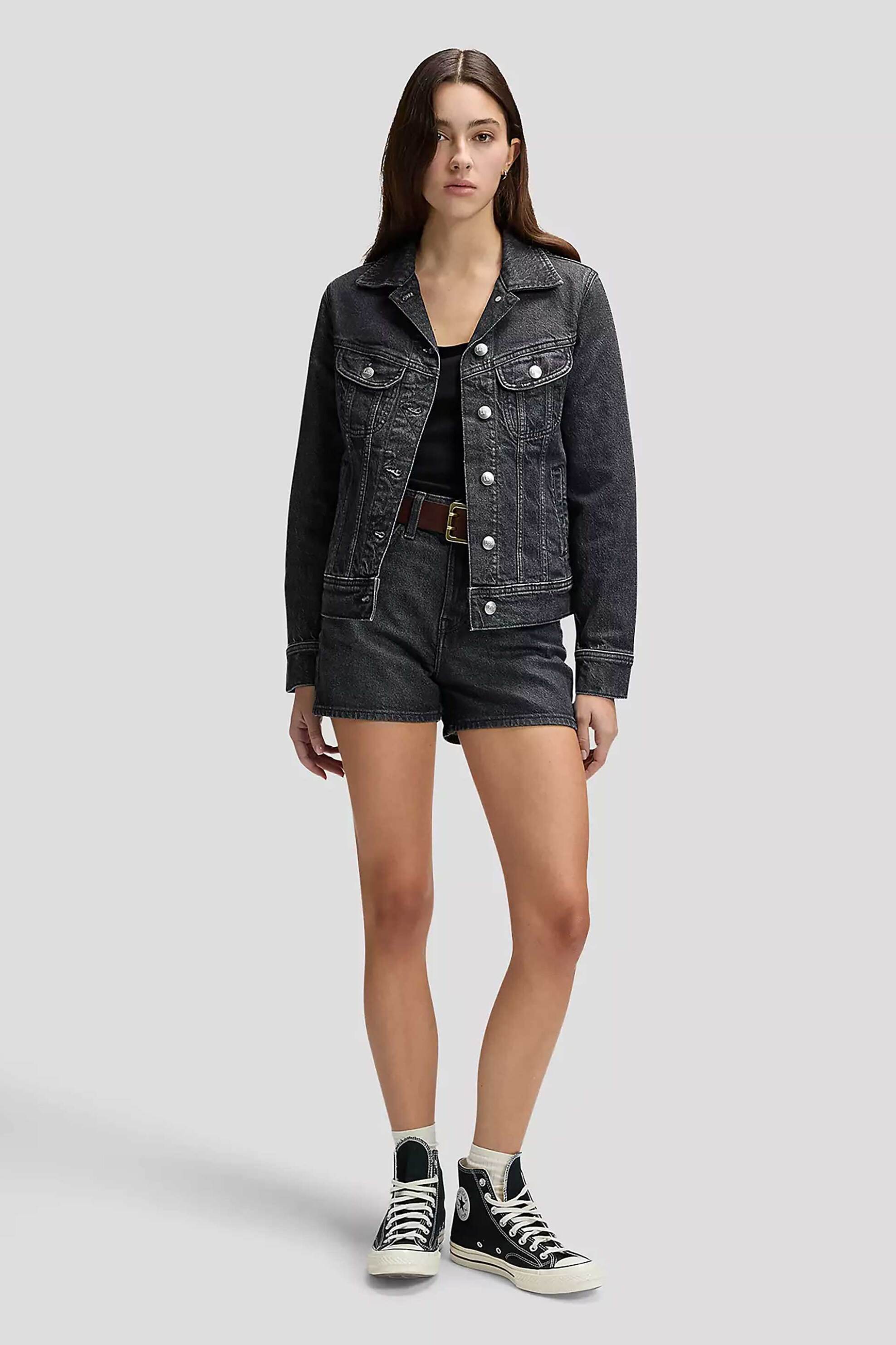 LEE Lee® γυναικείο denim jacket με τσέπες στο στήθος "Rider Jacket" - 112376957 Μαύρο - 2