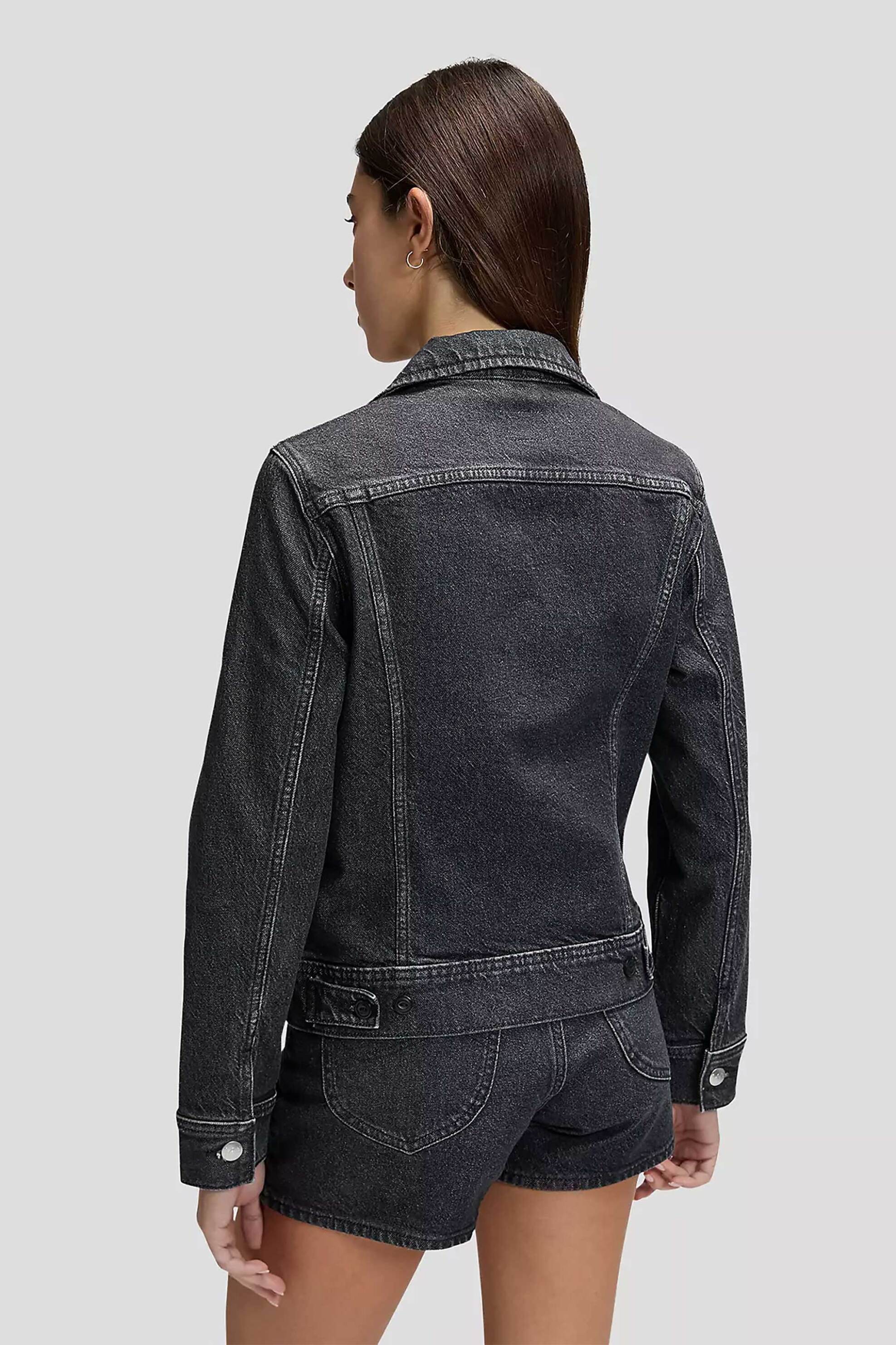 Lee Γυναικείο Denim Jacket με Τσέπες Στο Στήθος Rider - 112376957 Μαύρο