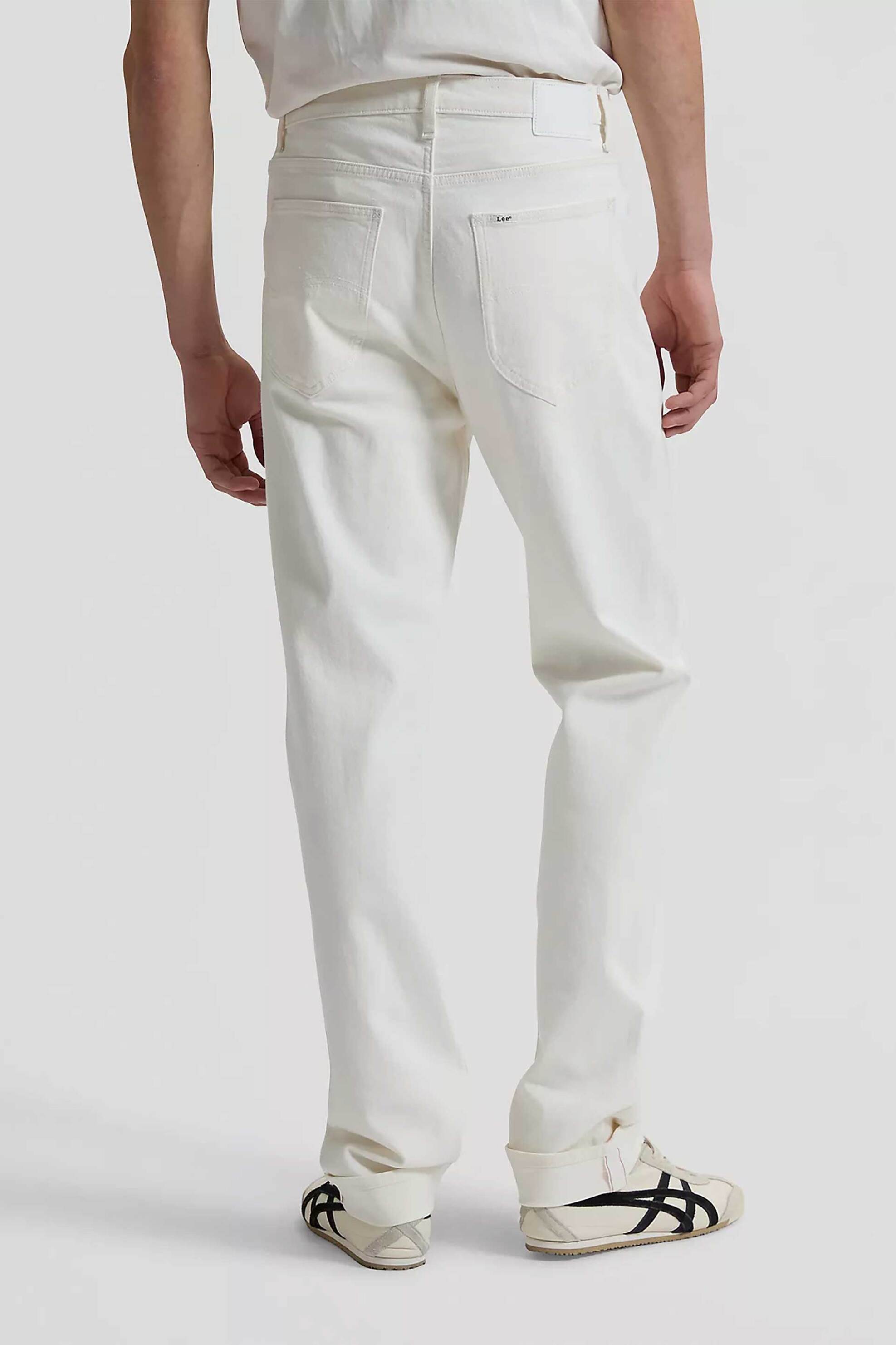 Lee Ανδρικό Τζιν Παντελόνι Πεντάτσεπο Relaxed Straight Fit Haden - 112376364 Λευκό