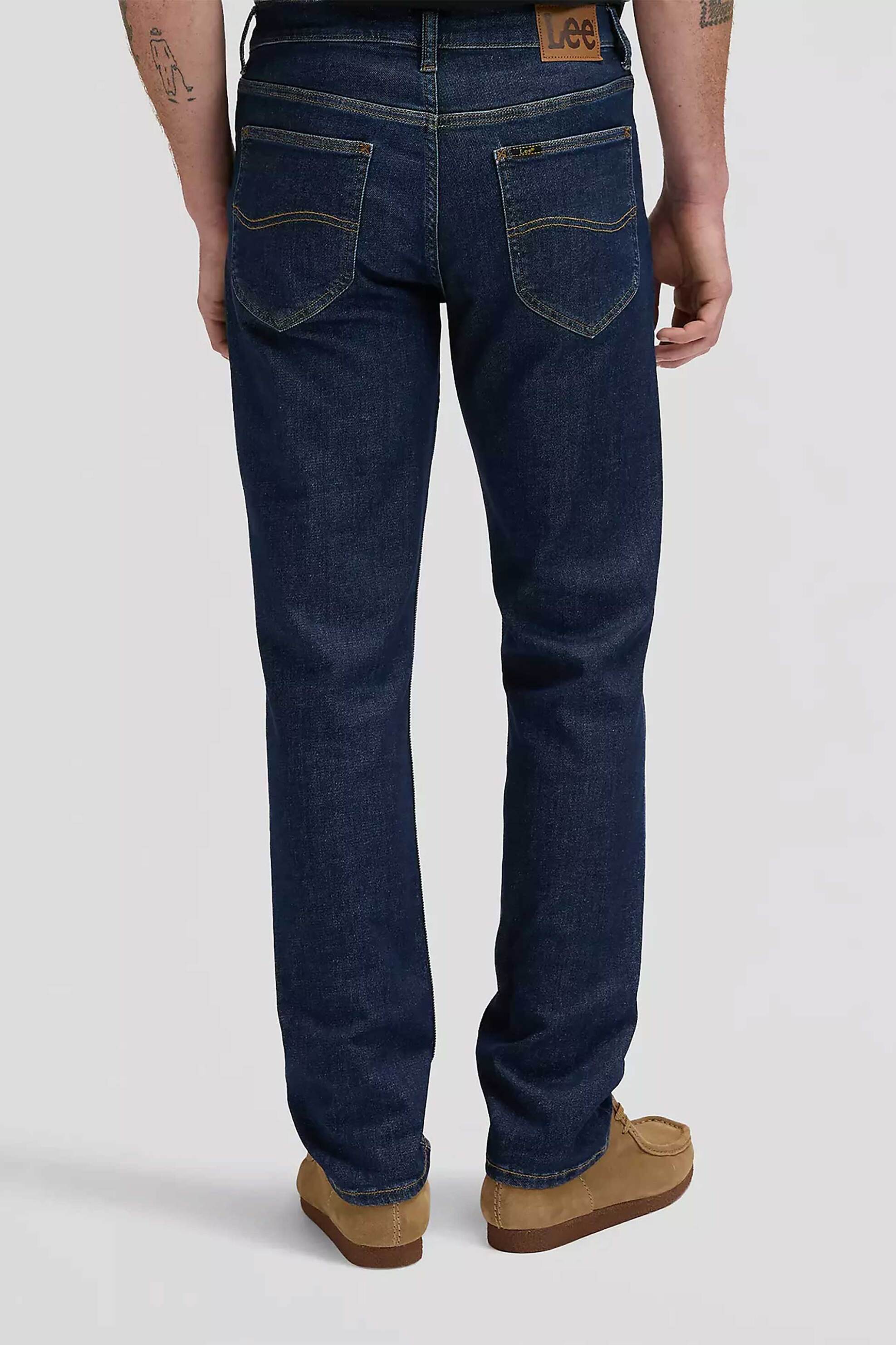 Lee Ανδρικό Τζιν Παντελόνι Πεντάτσεπο Regular Fit Daren - 112376381 Denim Blue Σκούρο