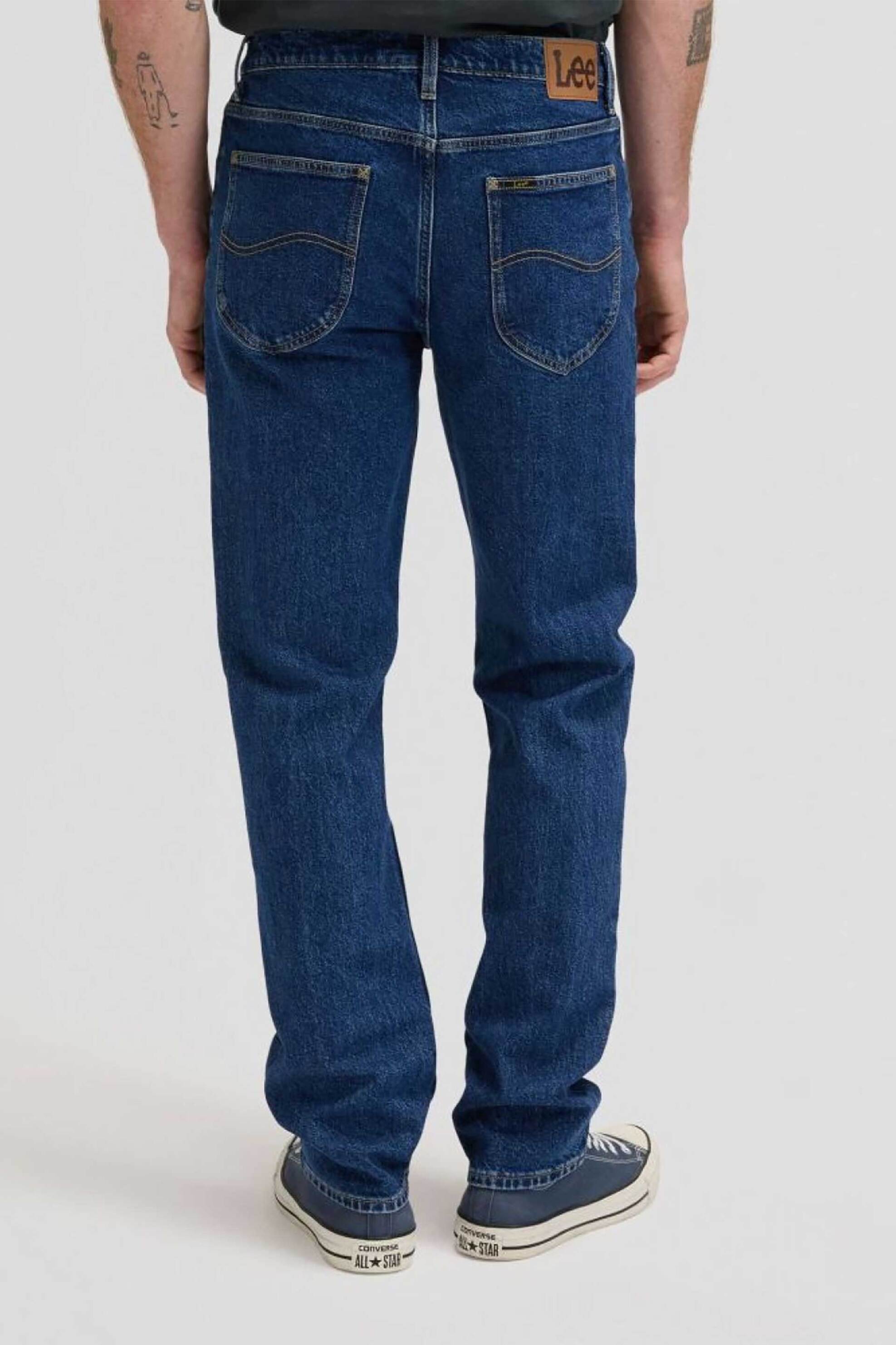 Lee Ανδρικό Τζιν Παντελόνι Relaxed Fit West&Apos - 112376401 Denim Blue Σκούρο