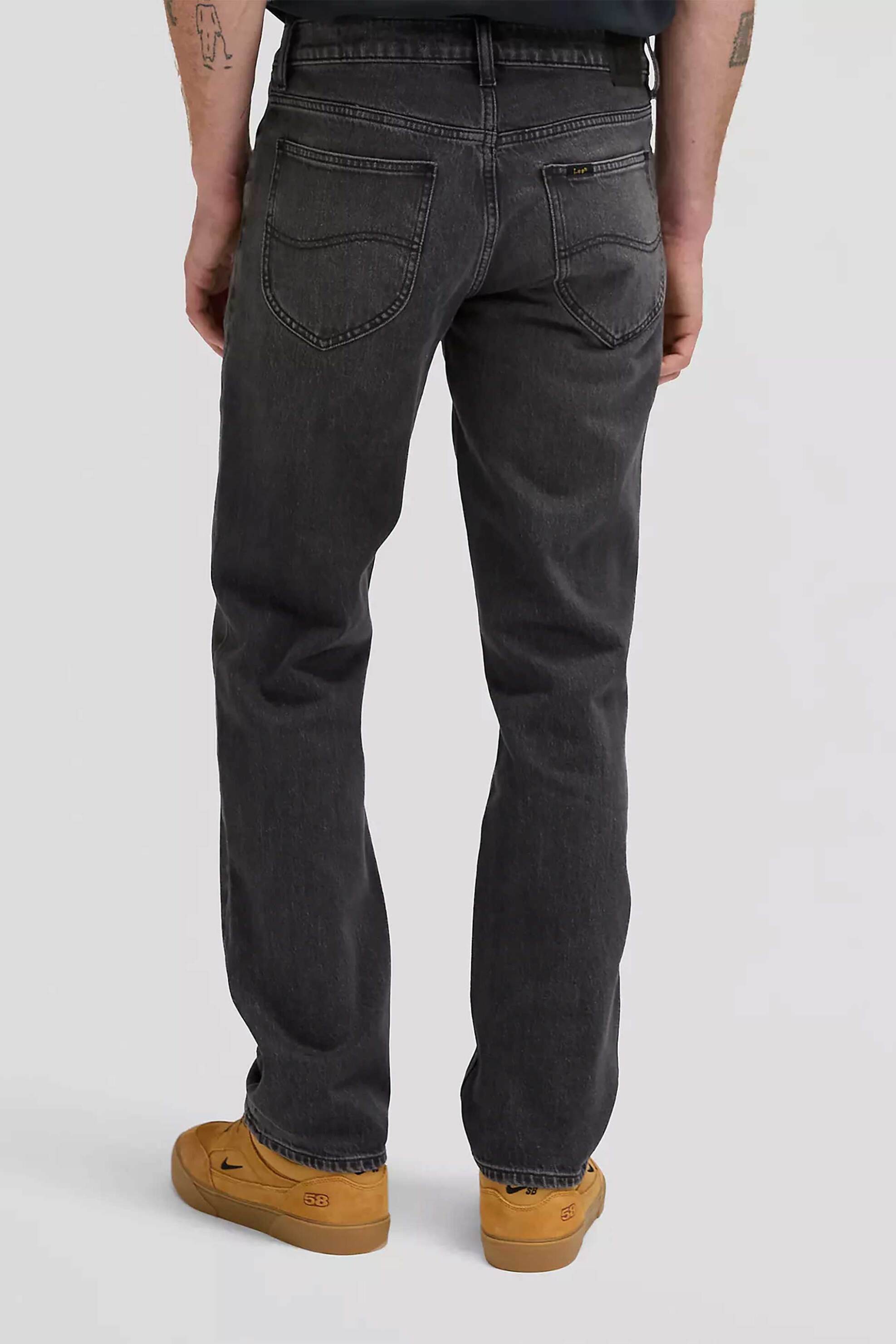Lee Ανδρικό Τζιν Παντελόνι Regular Fit West&Apos - 112376411 Μαύρο
