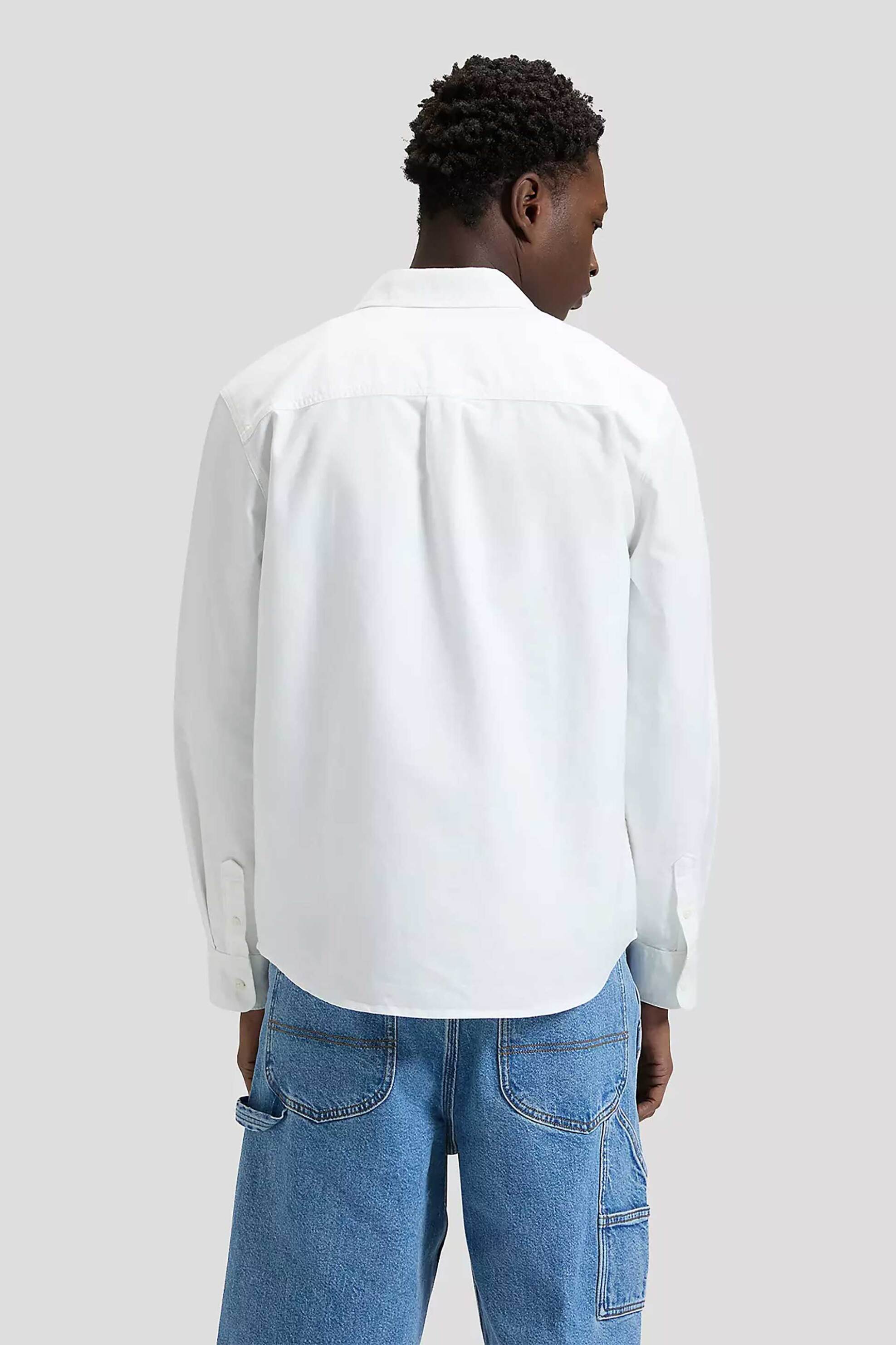Lee Ανδρικό Denim Πουκάμισο Button Down Relaxed Fit - 112376595 Λευκό