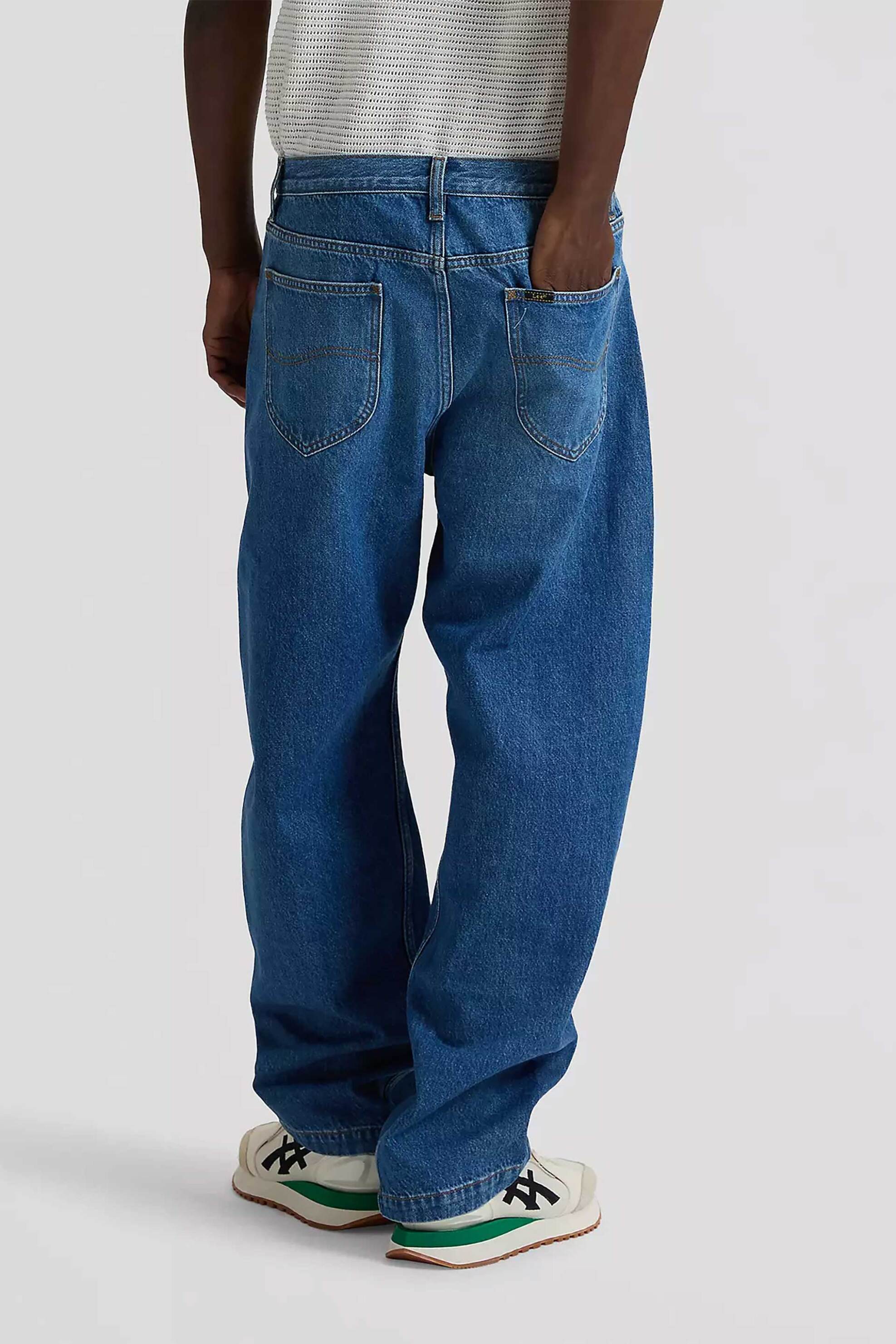 Lee Ανδρικό Τζιν Παντελόνι Πεντάτσεπο Barrel Fit - 112377676 Denim Blue