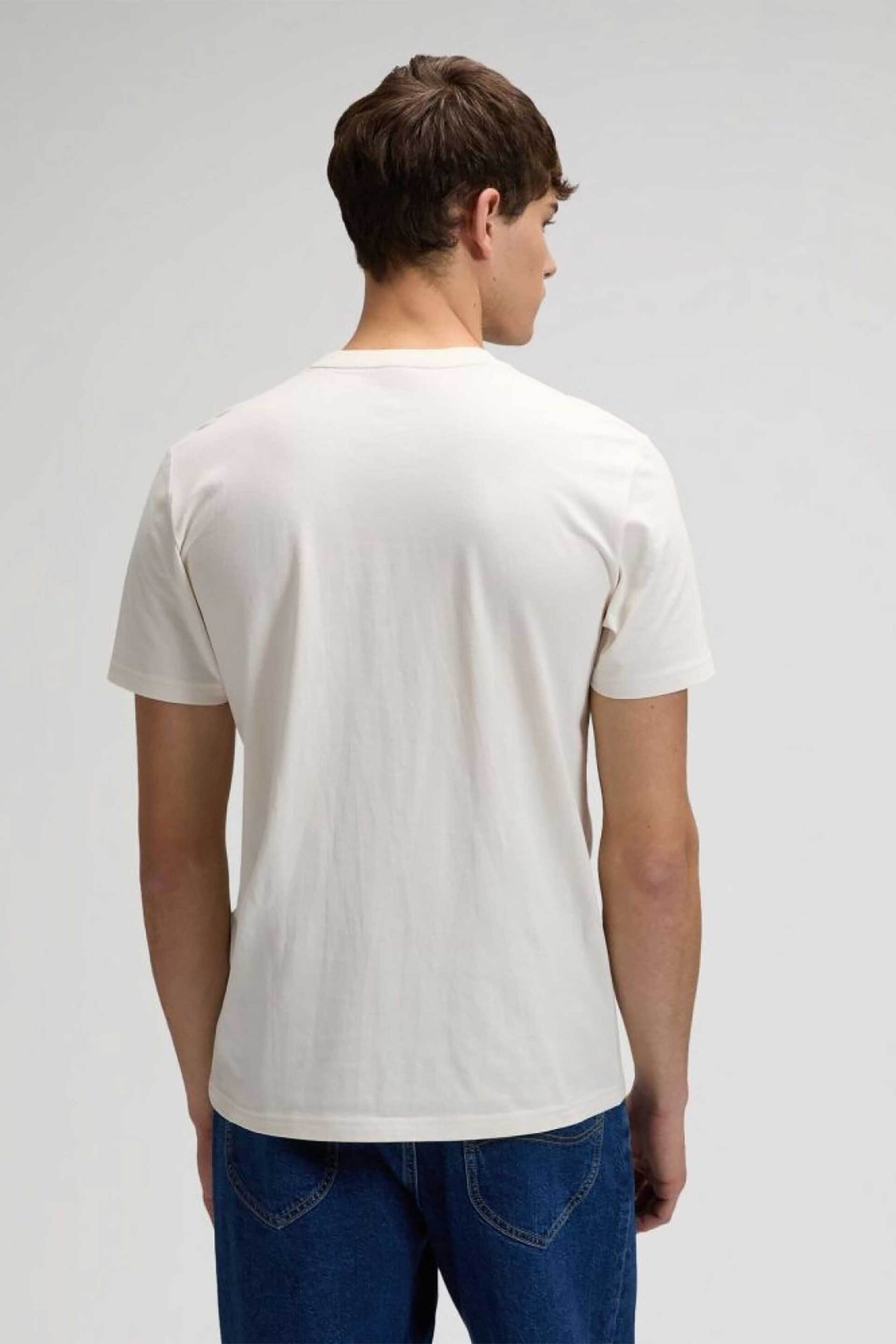 Lee Ανδρικό T-Shirt με Logo Print Regular Fit Woobly - 112376489 Υπόλευκο