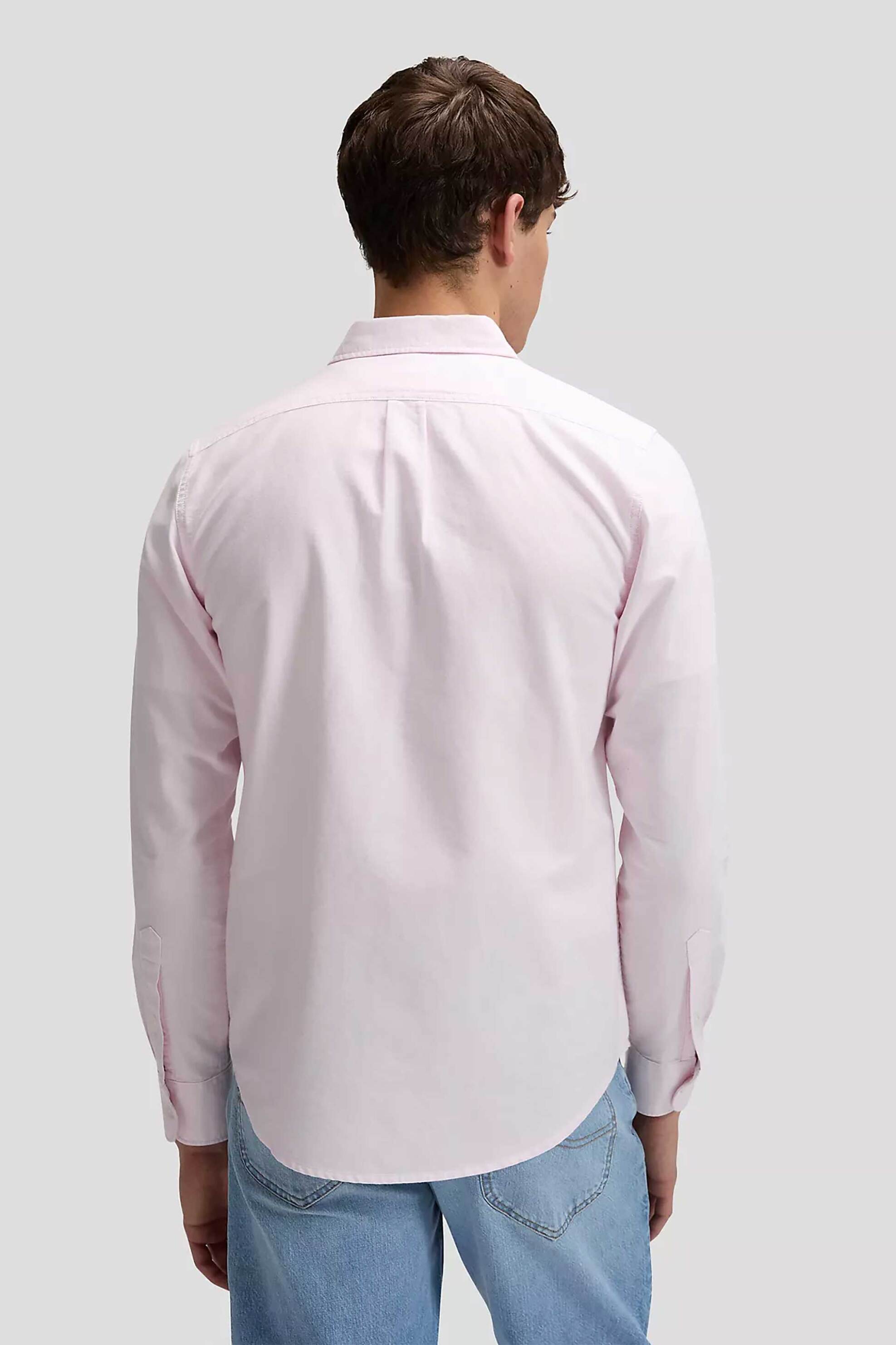 Lee Ανδρικό Πουκάμισο με Logo Print Μονόχρωμο Regular Fit - 112376560 Ροζ