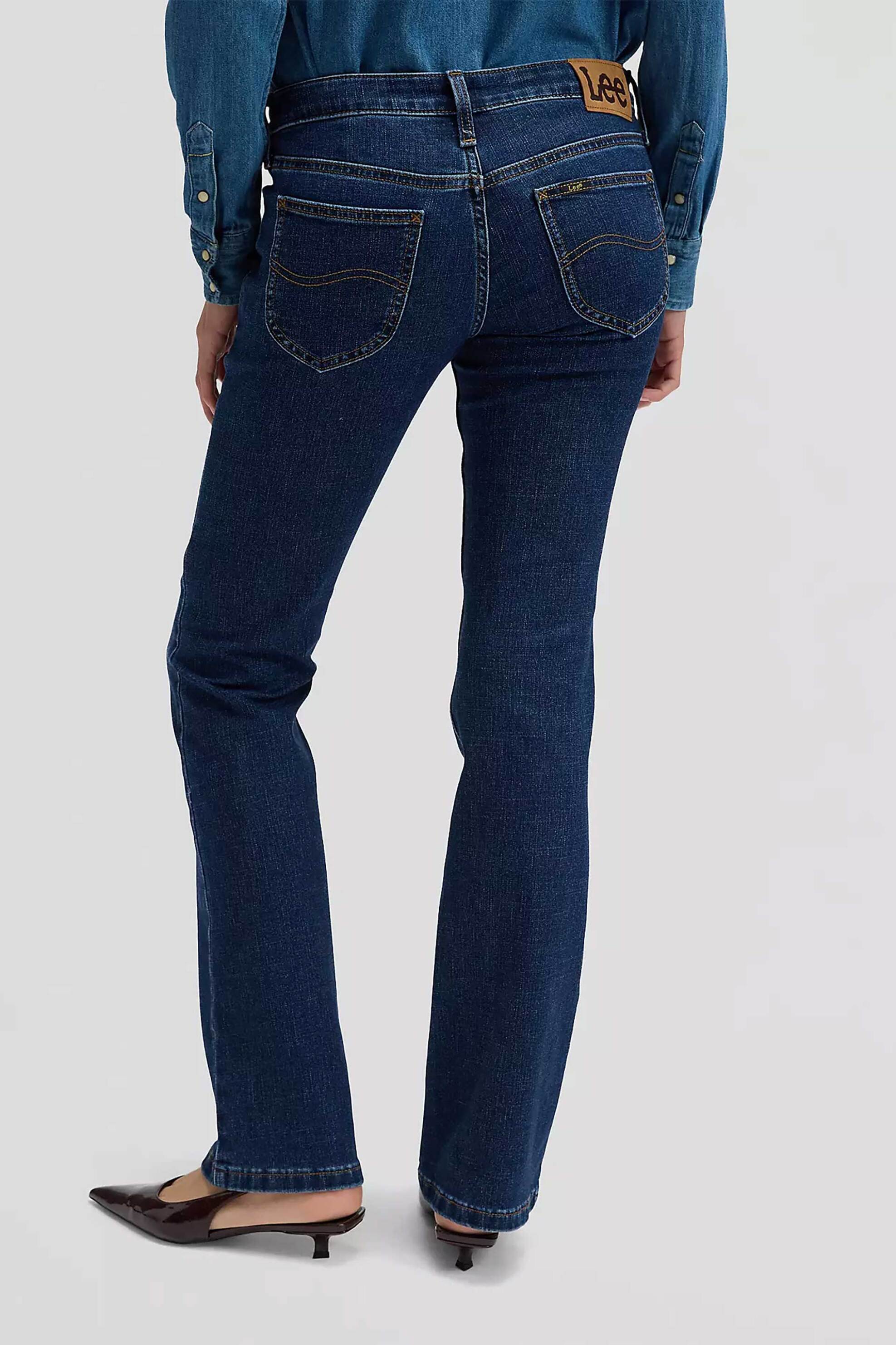 Lee Γυναικείο Τζιν Παντελόνι Πεντάτσεπο Bootcut Flared Leg Jessica - 112376711 Denim Blue Σκούρο