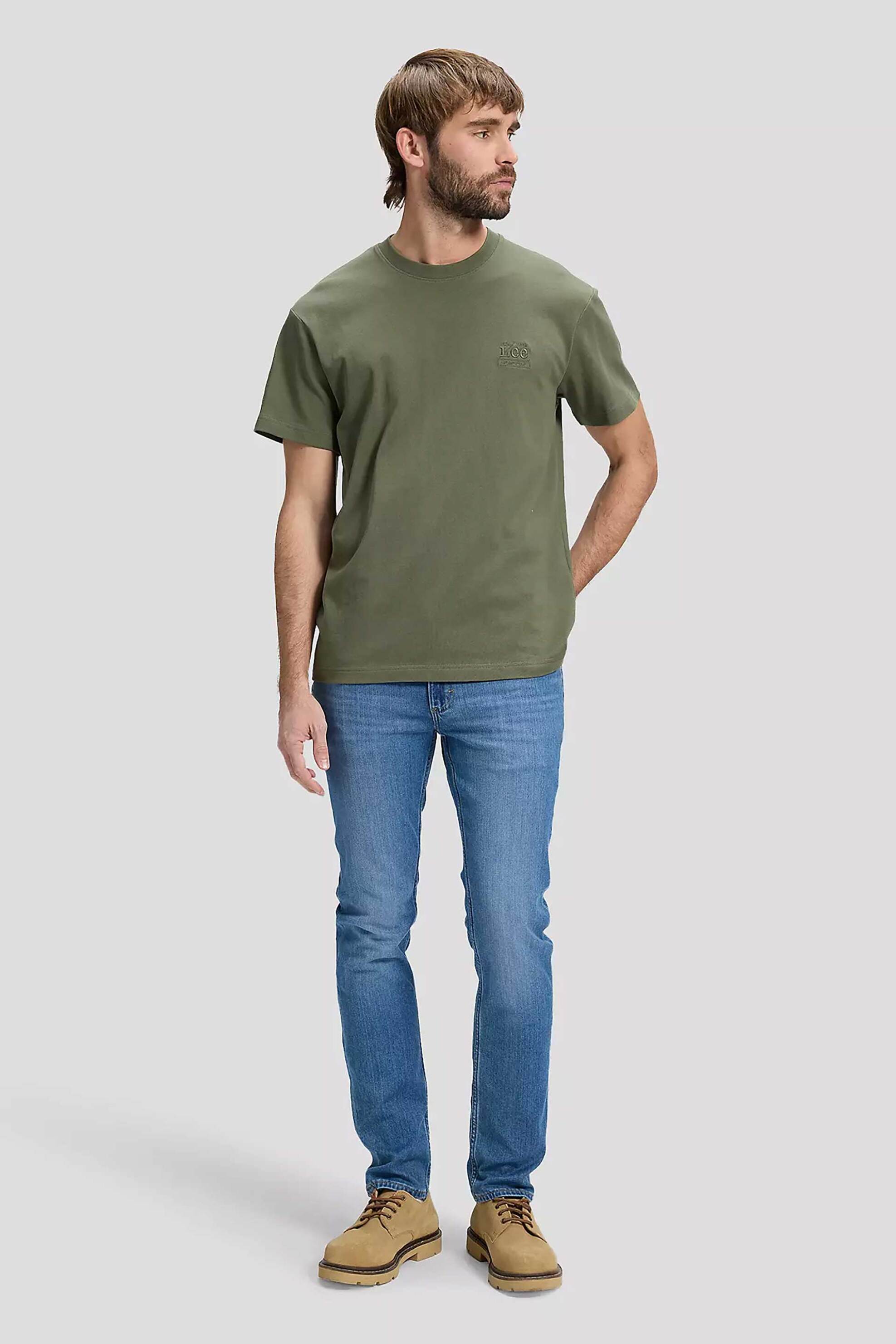 Lee® ανδρικό τζιν παντελόνι πεντάτσεπο Slim Tapered Fit "Luke" - 112376414 Denim Blue