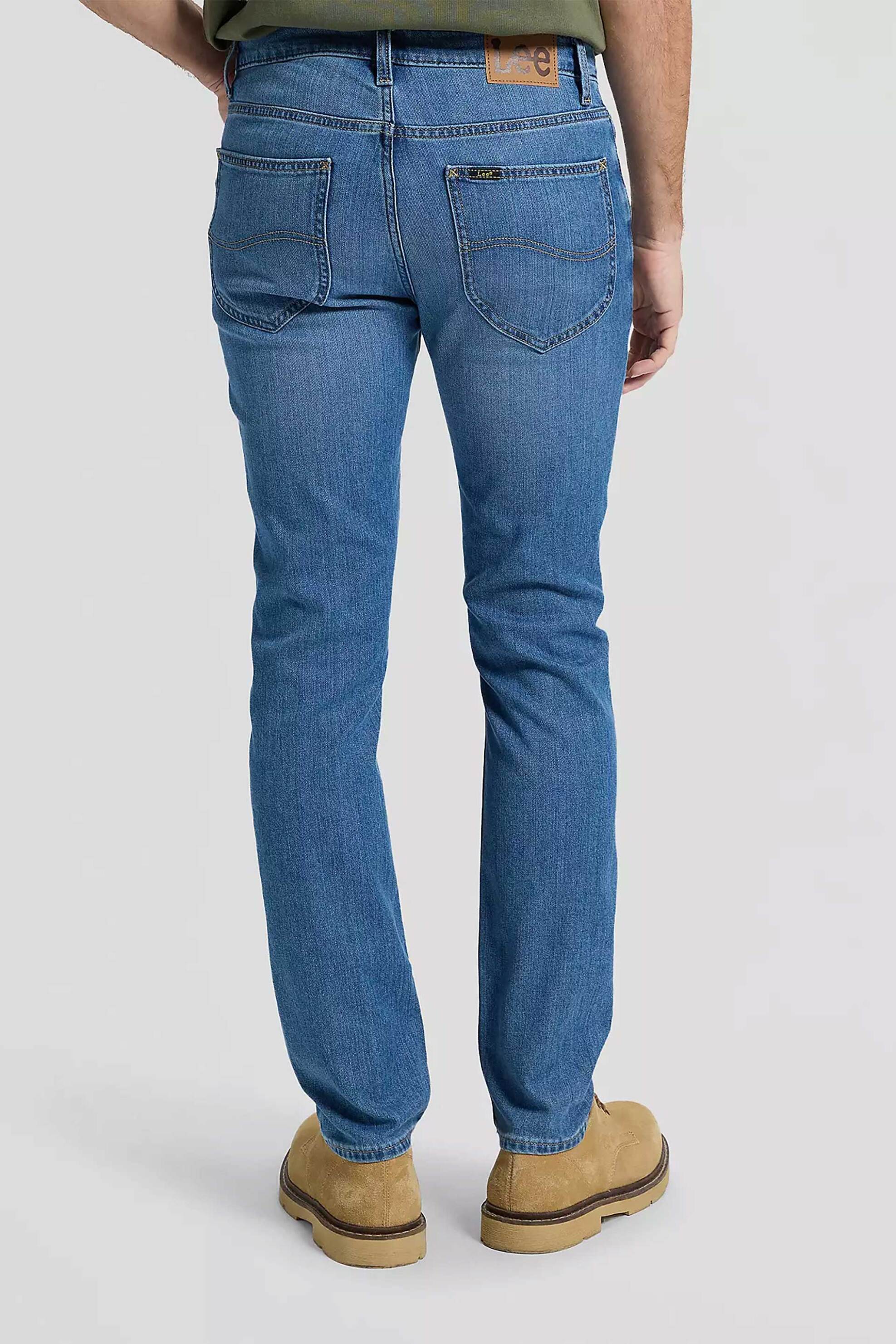 Lee Ανδρικό Τζιν Παντελόνι Πεντάτσεπο Slim Tapered Fit Luke - 112376414 Denim Blue