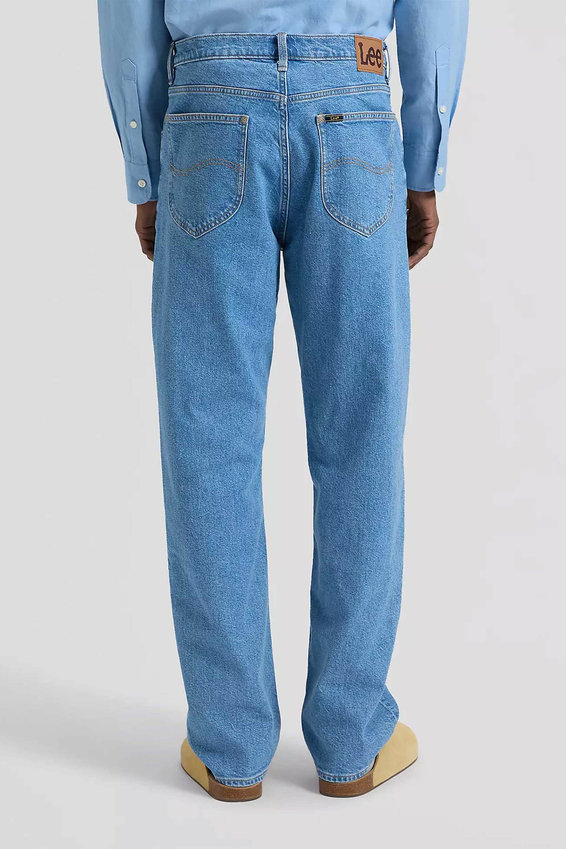 Lee Ανδρικό Τζιν Παντελόνι Πεντάτσεπο Loose Fit Asher - 112376334 Denim Blue