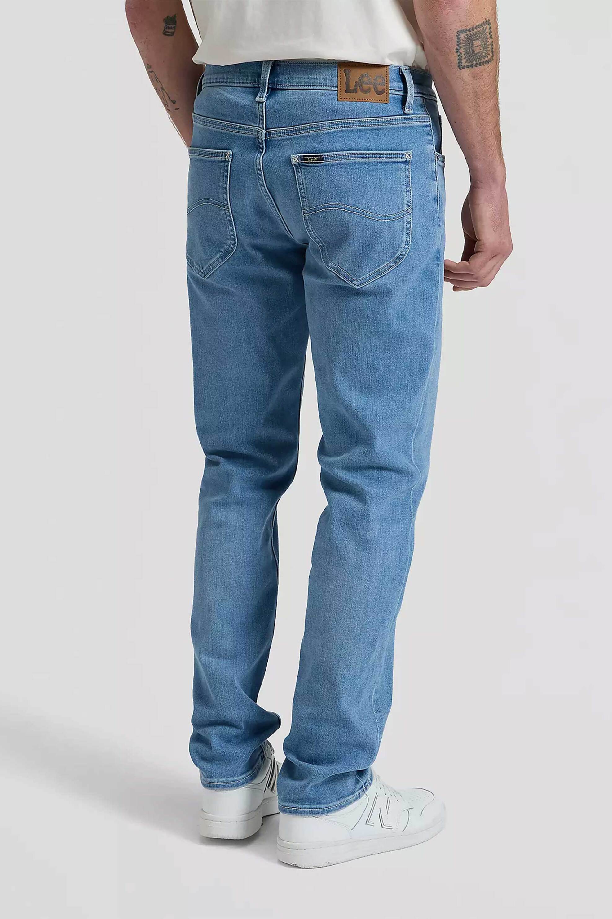 Lee Ανδρικό Τζιν Παντελόνι Regular Fit Daren - 112377885 Denim Blue