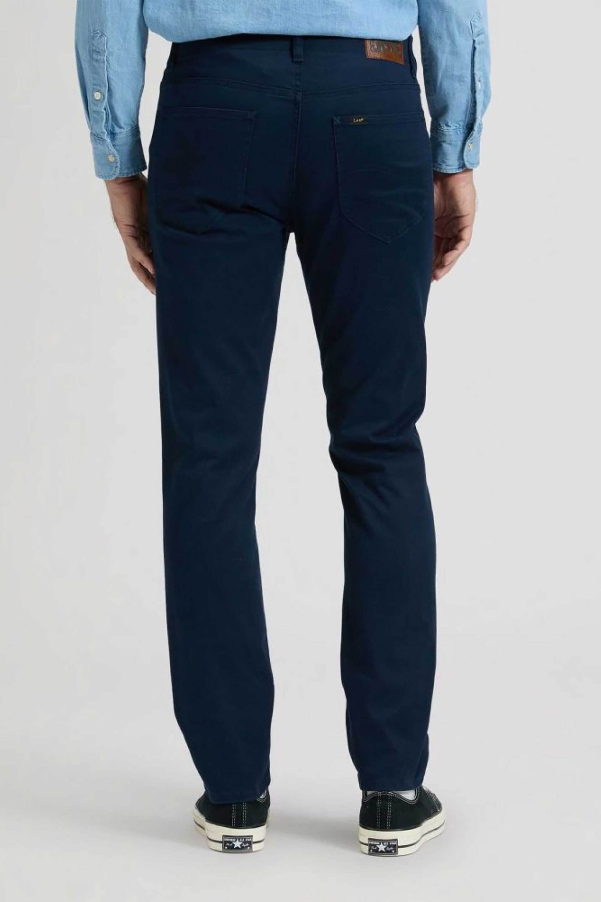 Lee Ανδρικό Τζιν Παντελόνι Πεντάτσεπο Slim Fit Mvp - 112376323 Μπλε Σκούρο