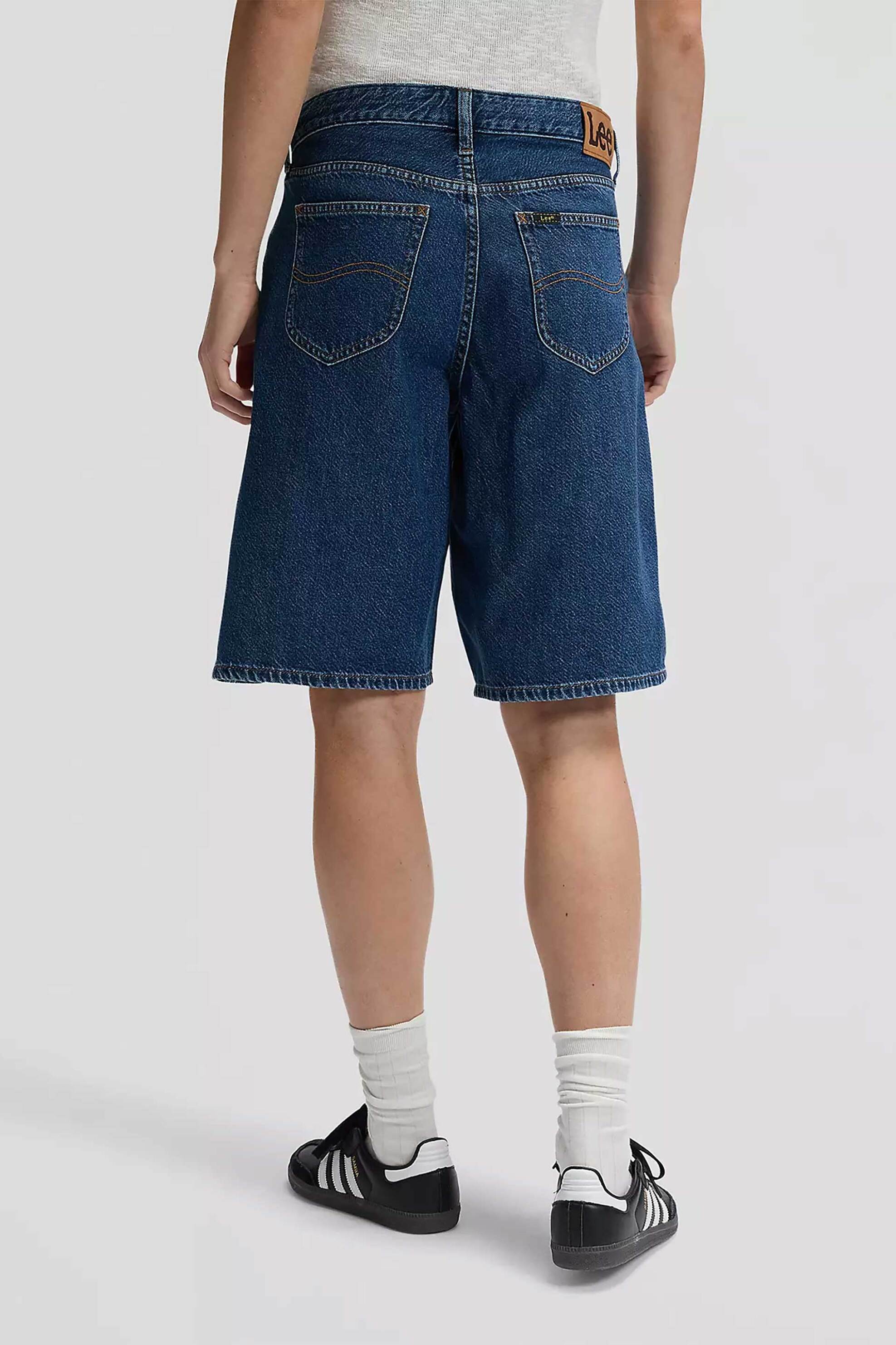 Lee Γυναικείο Denim Σορτς Relaxed Fit Drapey Jort - 112376718 Blue Σκούρο