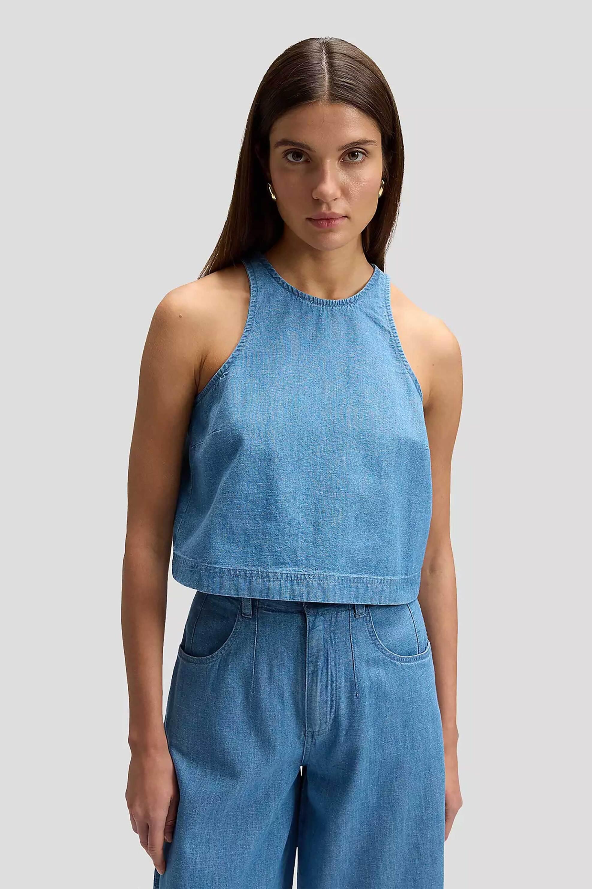 Lee® γυναικείο denim τοπ Boxy Fit - 112376987 Denim Blue