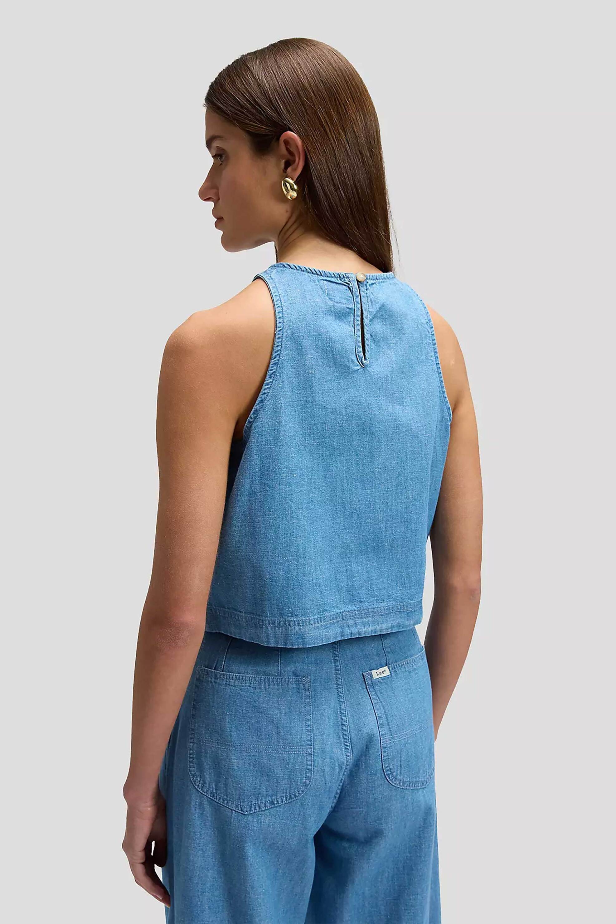 Lee Γυναικείο Denim Τοπ Boxy Fit - 112376987 Blue