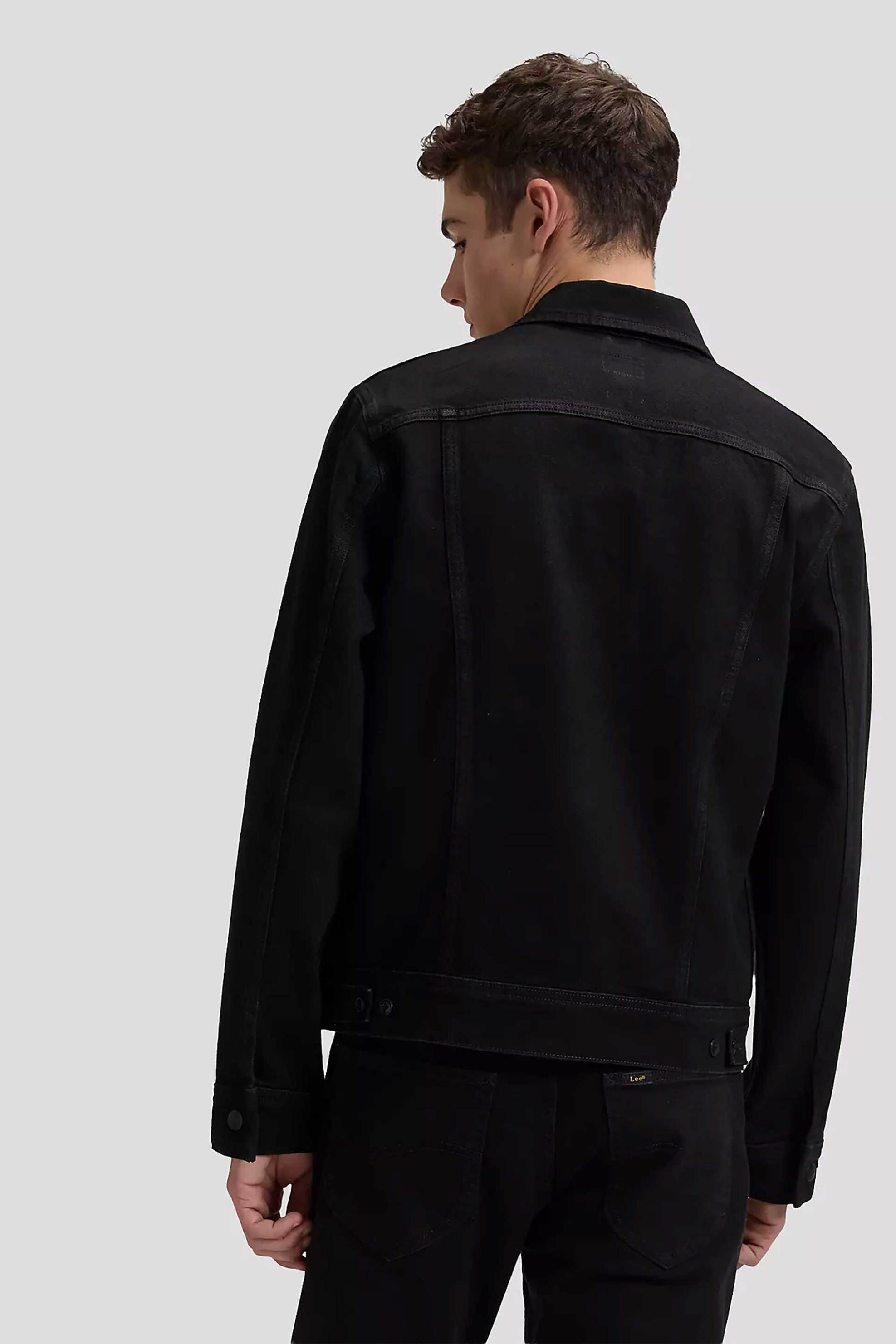 Lee Ανδρικό Denim Jacket με Τσέπες Στο Στήθος Regular Fit Rider - 112376448 Μαύρο