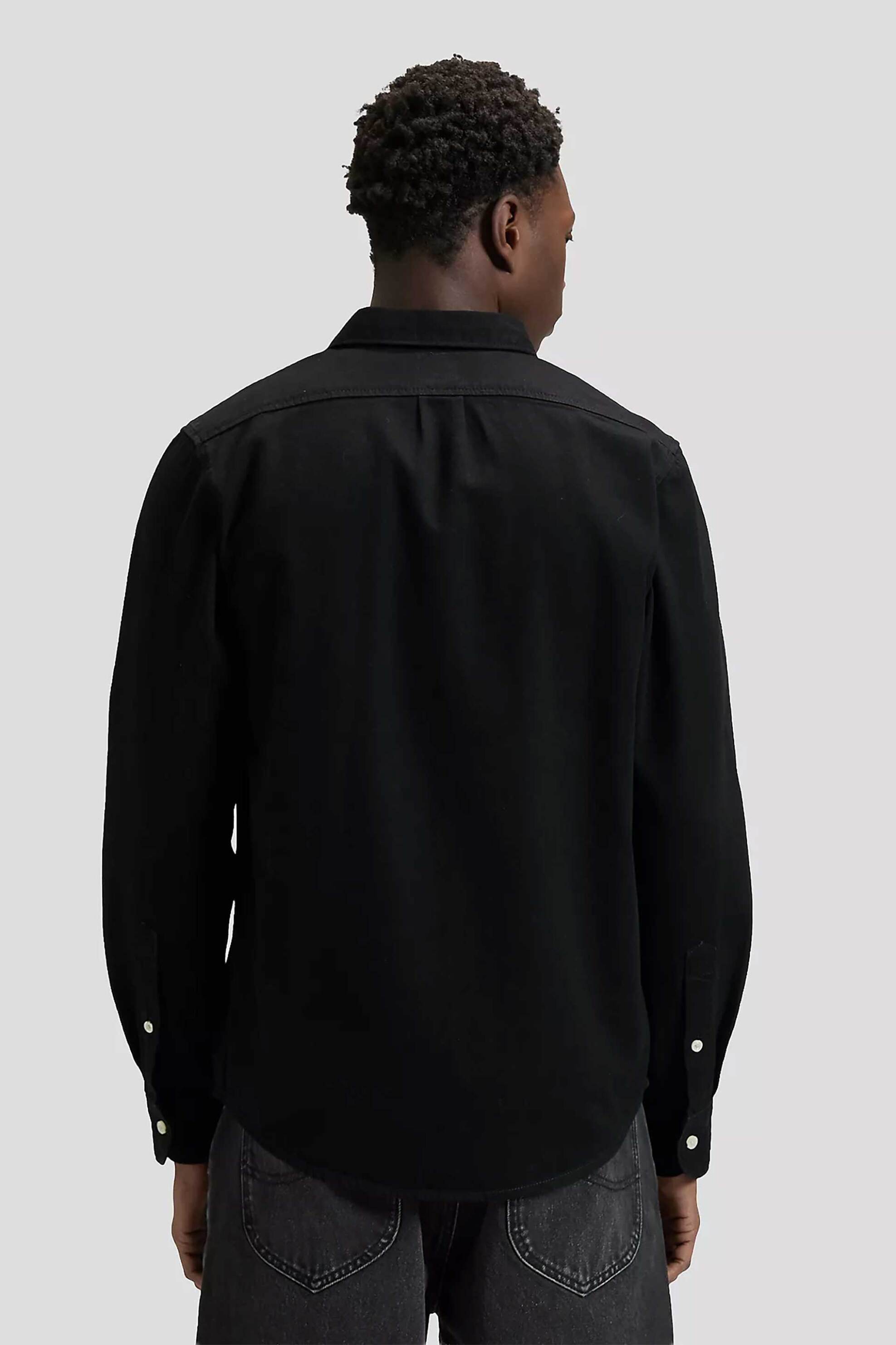 Lee Ανδρικό Πουκάμισο Button Down με Τσέπη Regular Fit - 112376555 Μαύρο