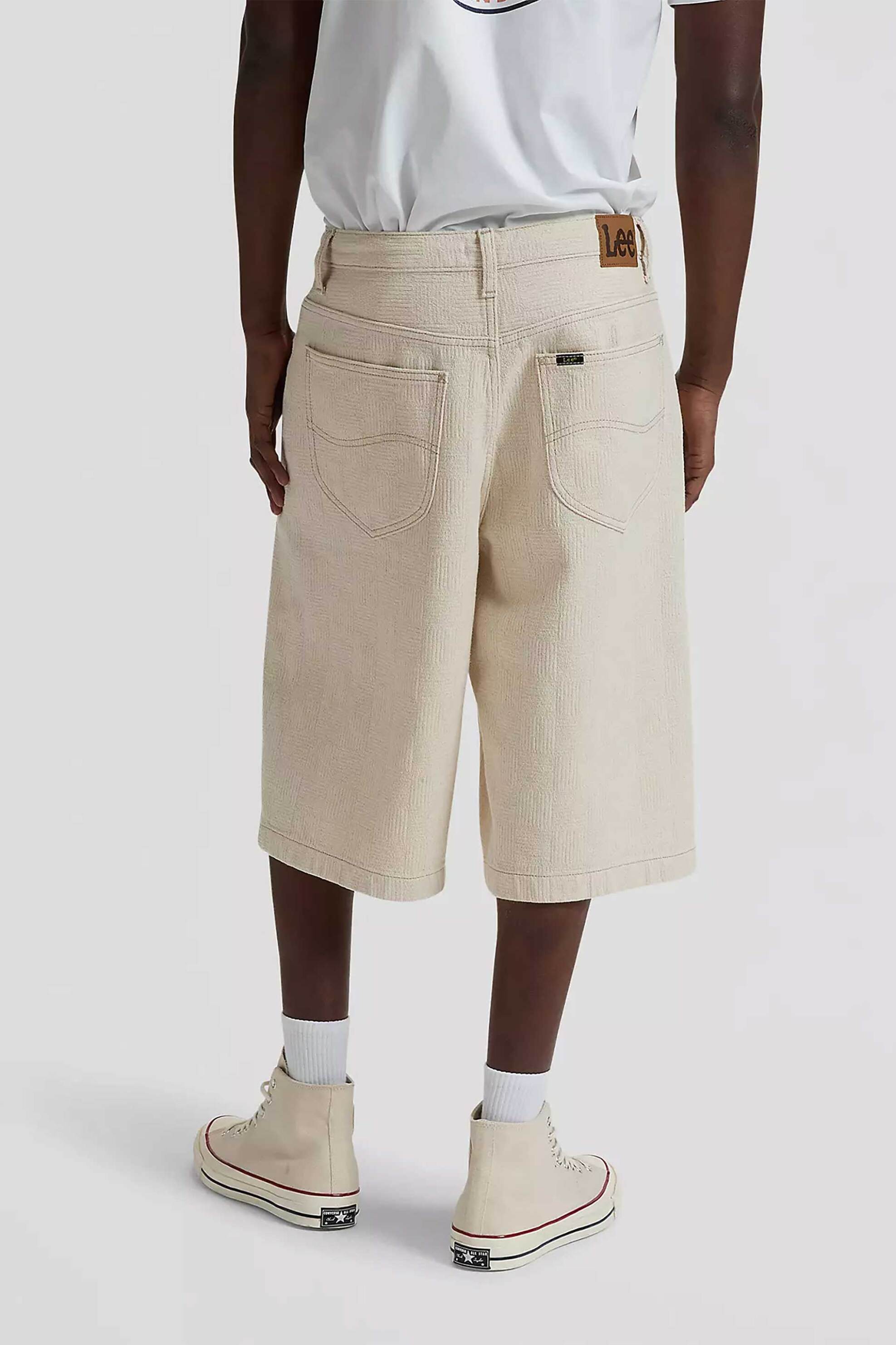 Lee Ανδρική Βερμούδα Denim Πεντάτσεπη Jort - 112376348 Μπεζ