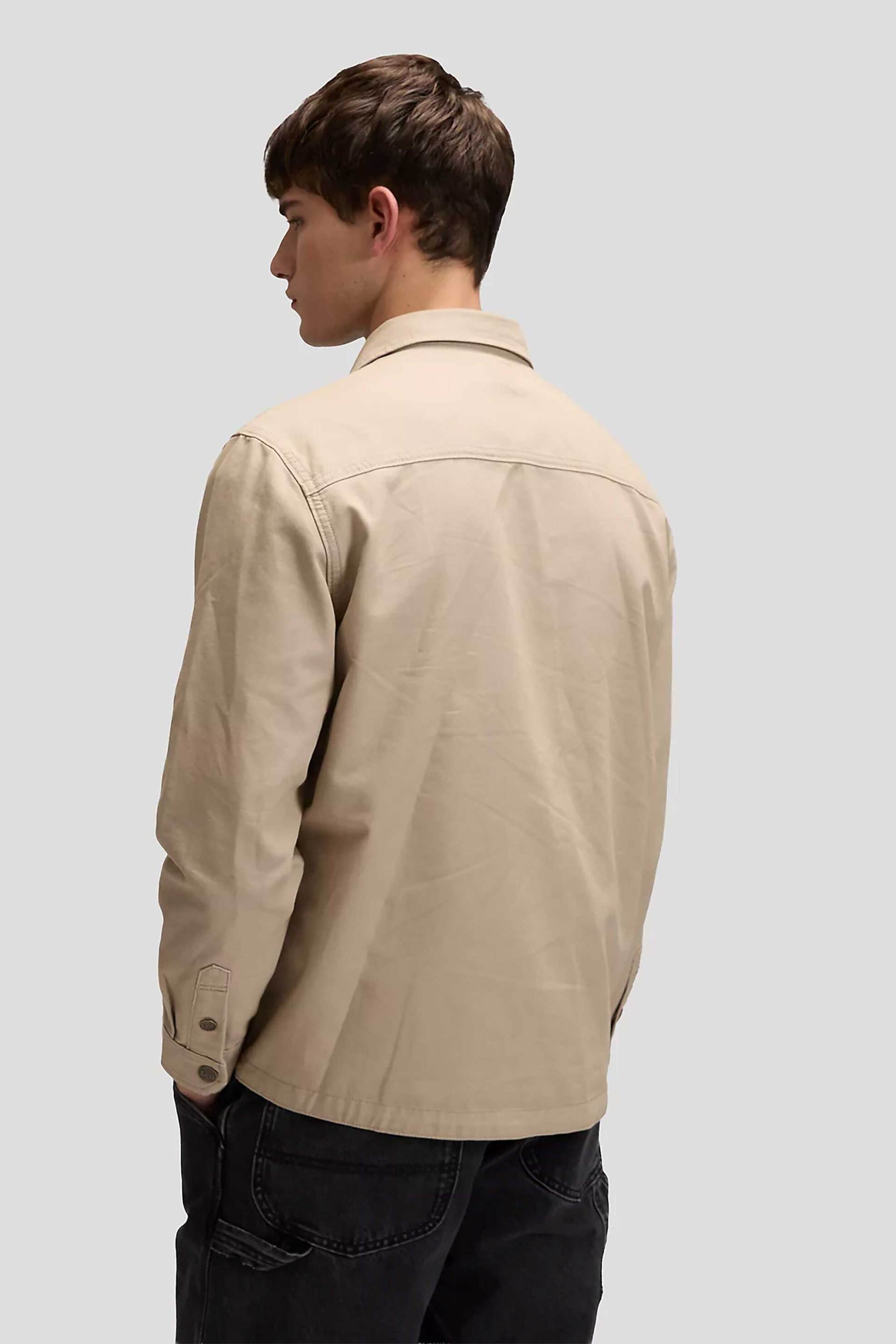 Lee Ανδρικό Overshirt με Flap Τσέπες Μπροστά Workwear - 112376600 Μπεζ