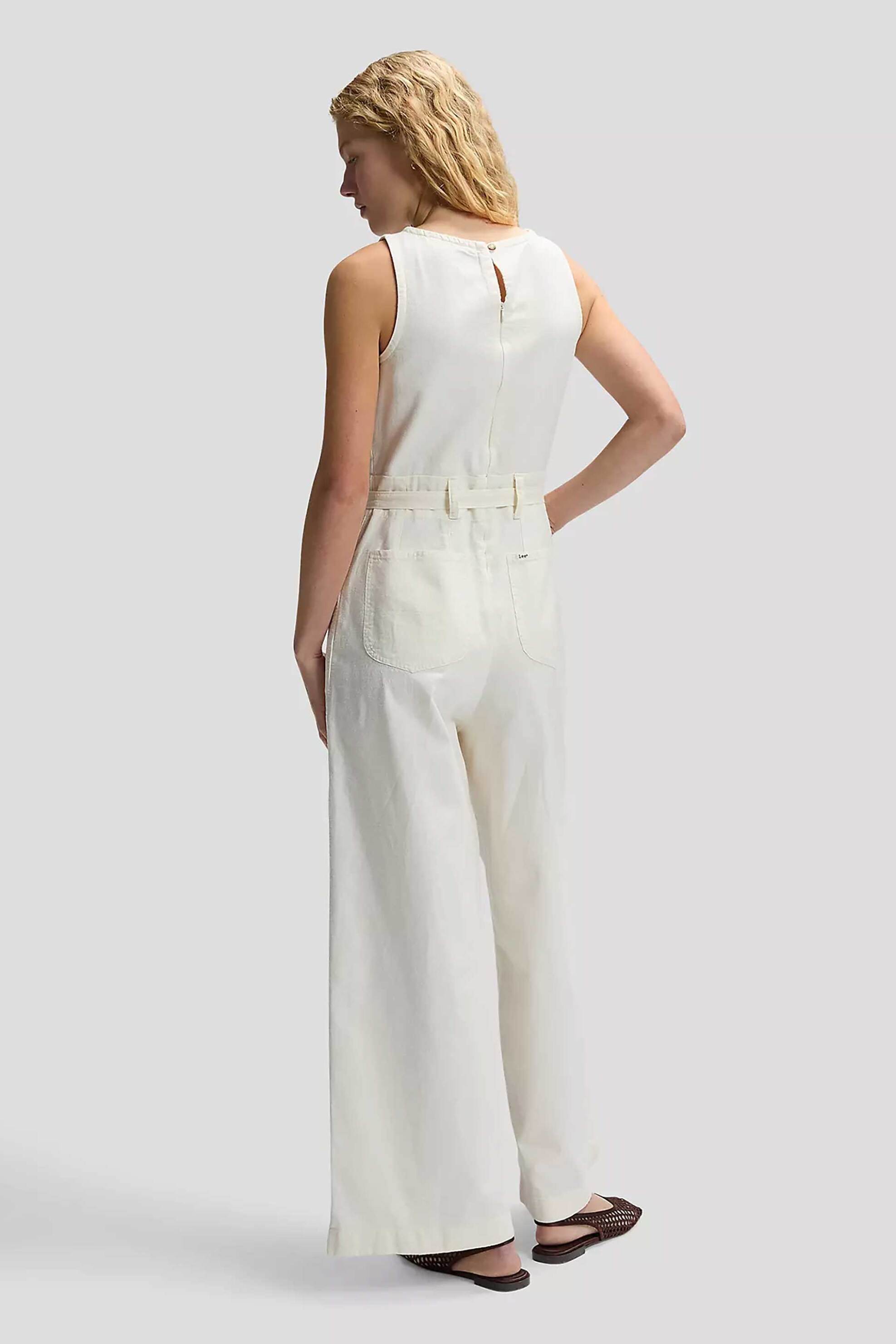 Lee Γυναικεία Denim Ολόσωμη Φόρμα Loose Fit - 112378299 Υπόλευκο