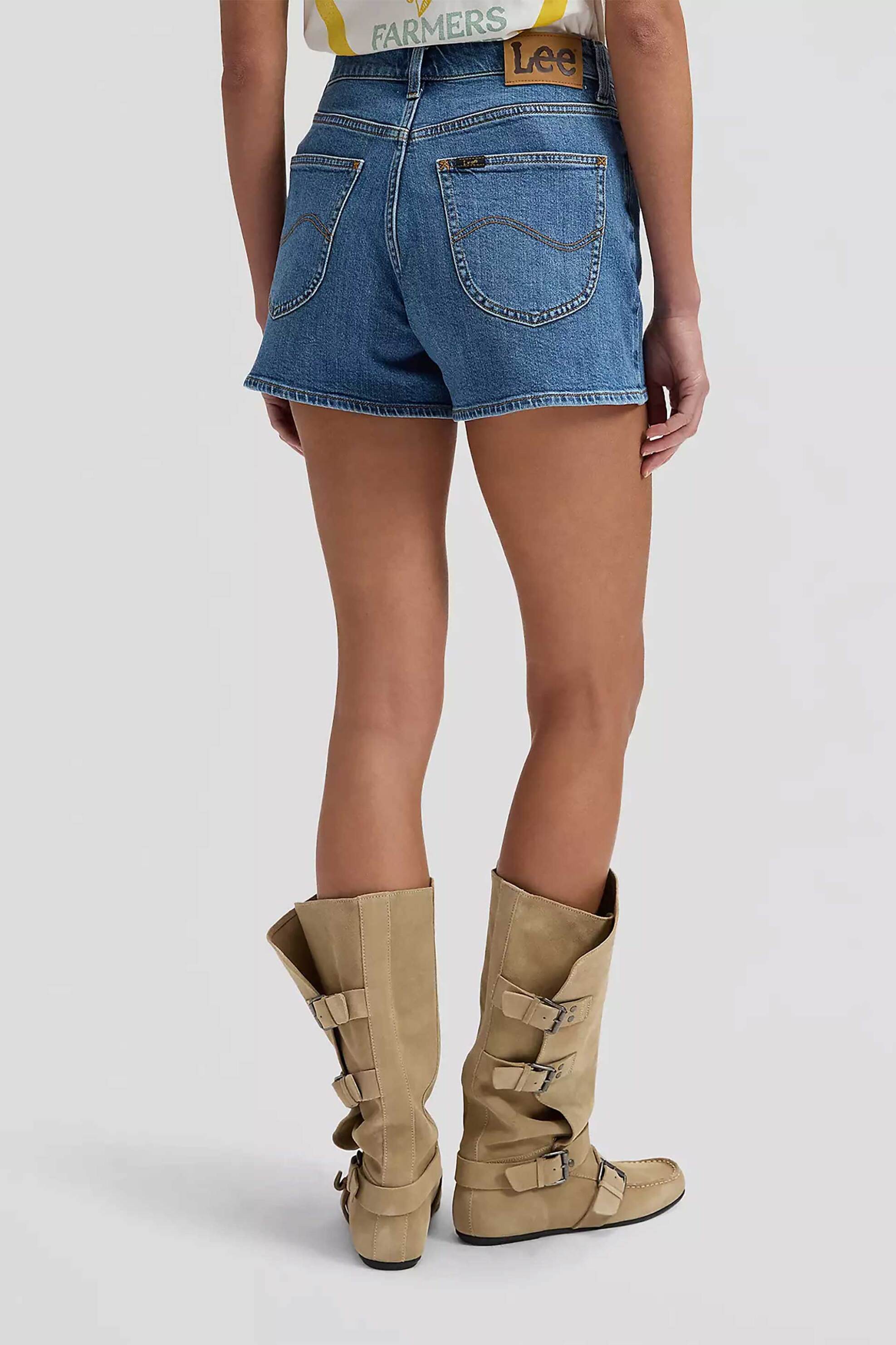 Lee Γυναικείο Denim Σορτς Carol Sleet - 112376614 Blue