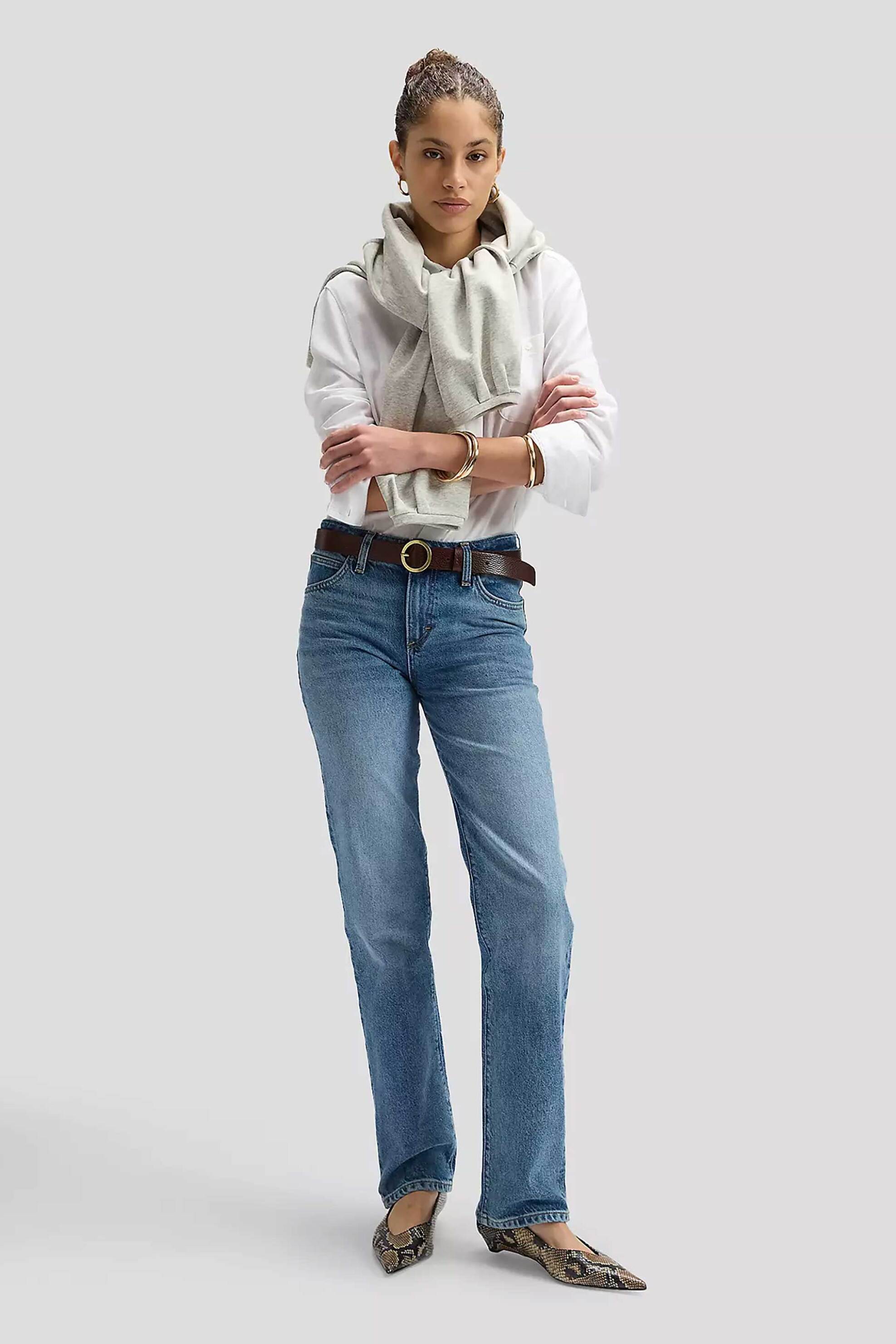 Lee® γυναικείο τζιν παντελόνι πεντάτσεπο Regular Straight Fit 