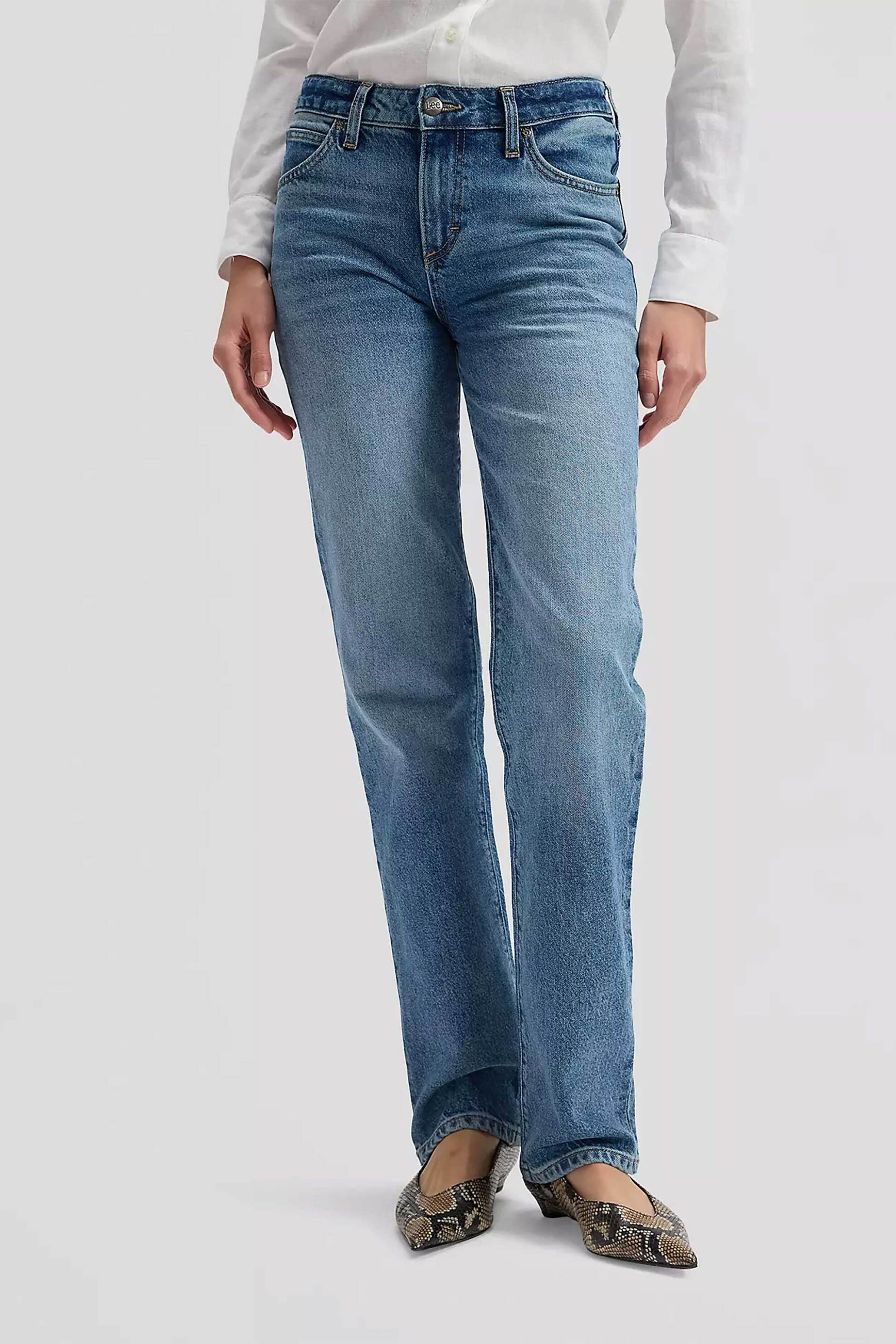 Lee® γυναικείο τζιν παντελόνι πεντάτσεπο Regular Straight Fit 