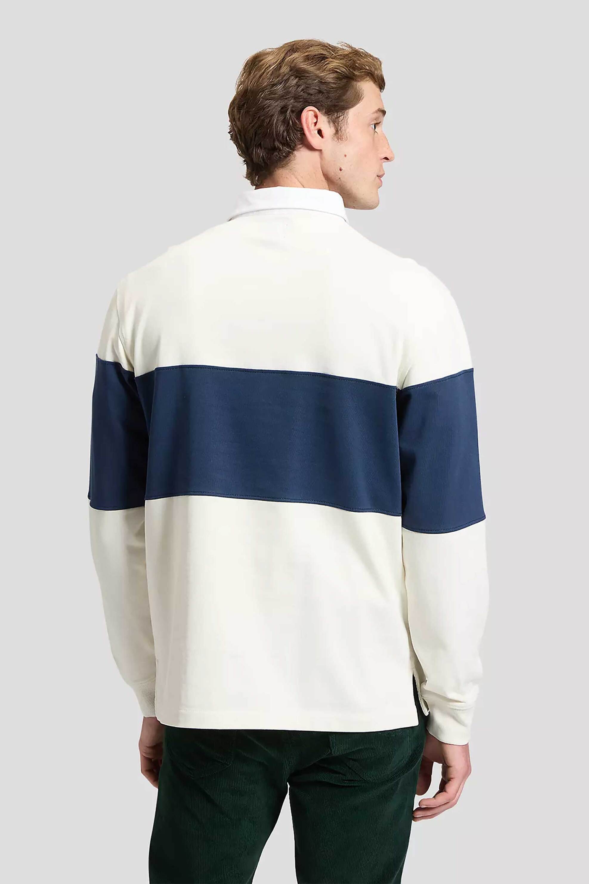 Lee Ανδρική Μπλούζα Πόλο Colourblocked Relaxed Fit Rugby - 112386334 Εκρού