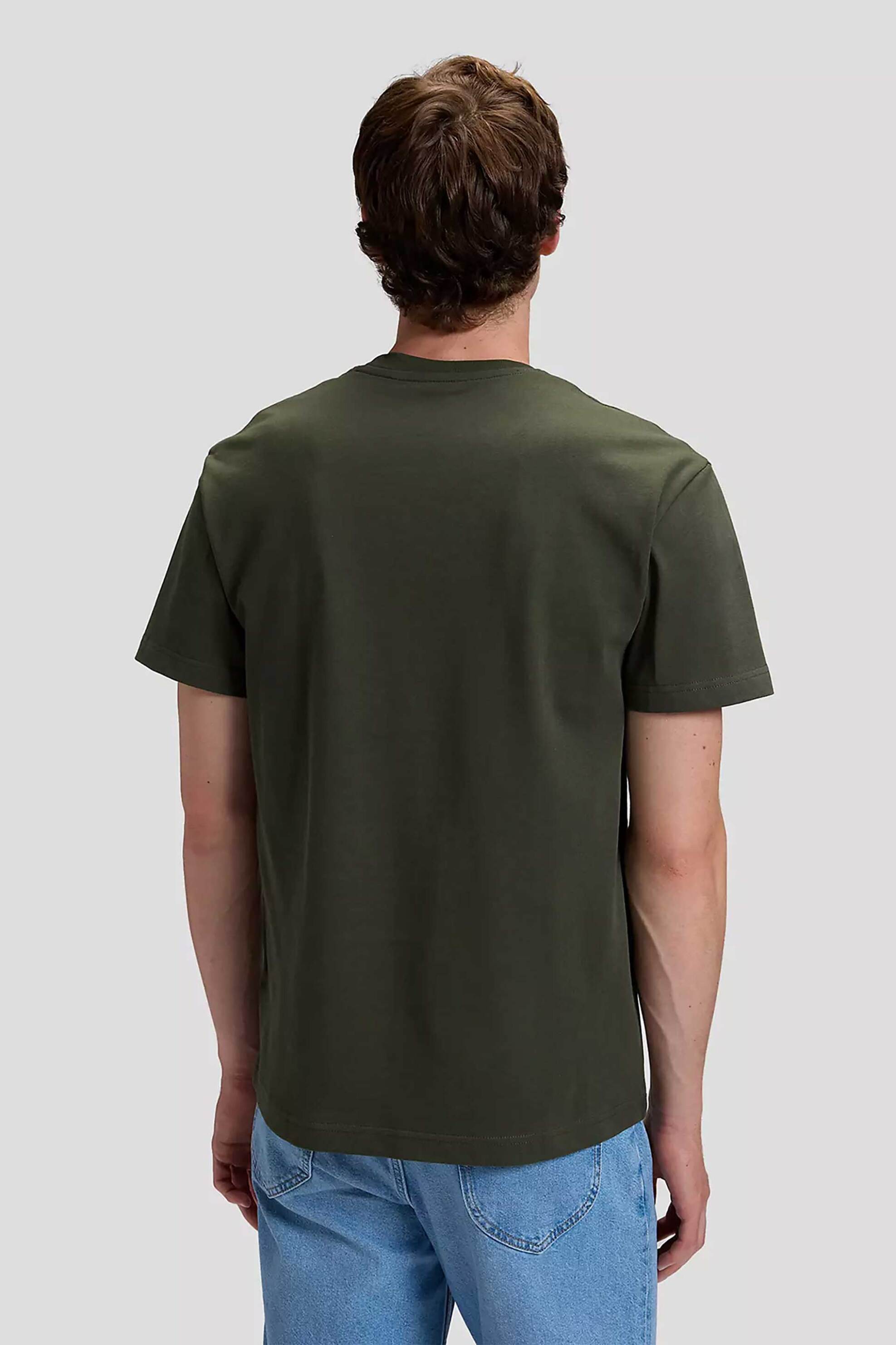 Lee Ανδρικό T-Shirt με Λογότυπο Relaxed Fit - 112386437 Χακί