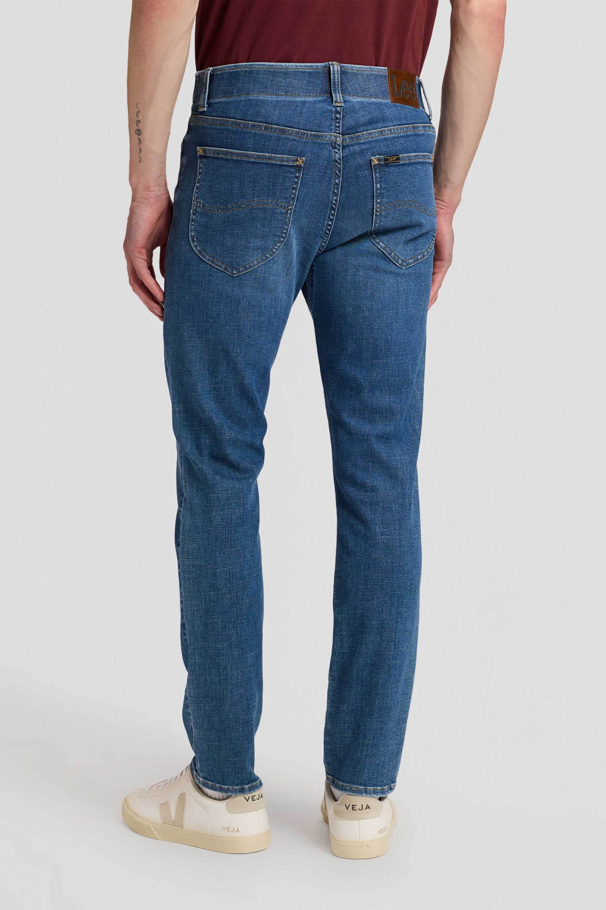 Lee Ανδρικό Τζιν Παντελόνι Πεντάτσεπο Slim Fit Mvp - 112386541 Denim Blue
