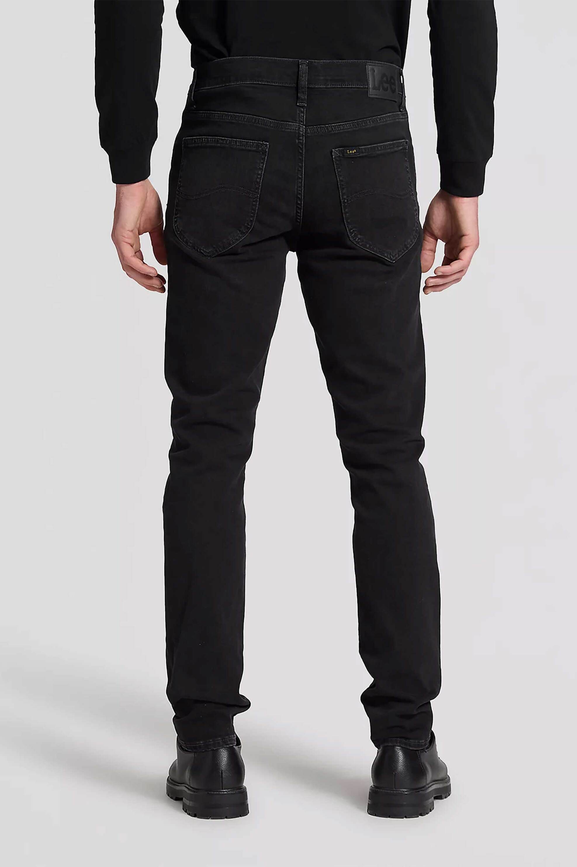 Lee Ανδρικό Τζιν Παντελόνι Πεντάτσεπο Slim Tapered Fit Luke - 112386447 Μαύρο
