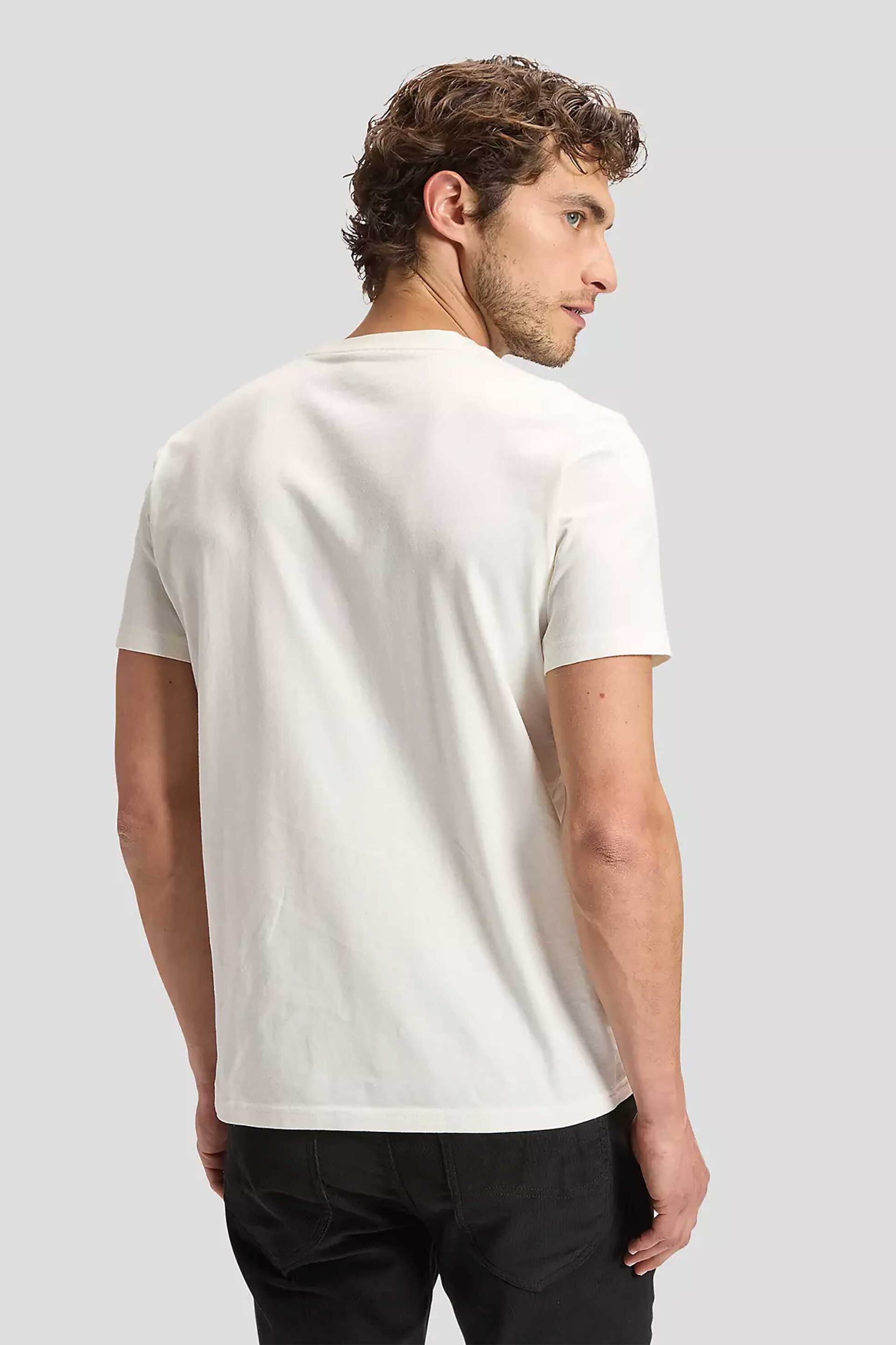Lee Ανδρικό T-Shirt Regular Fit Americana - 112386321 Εκρού