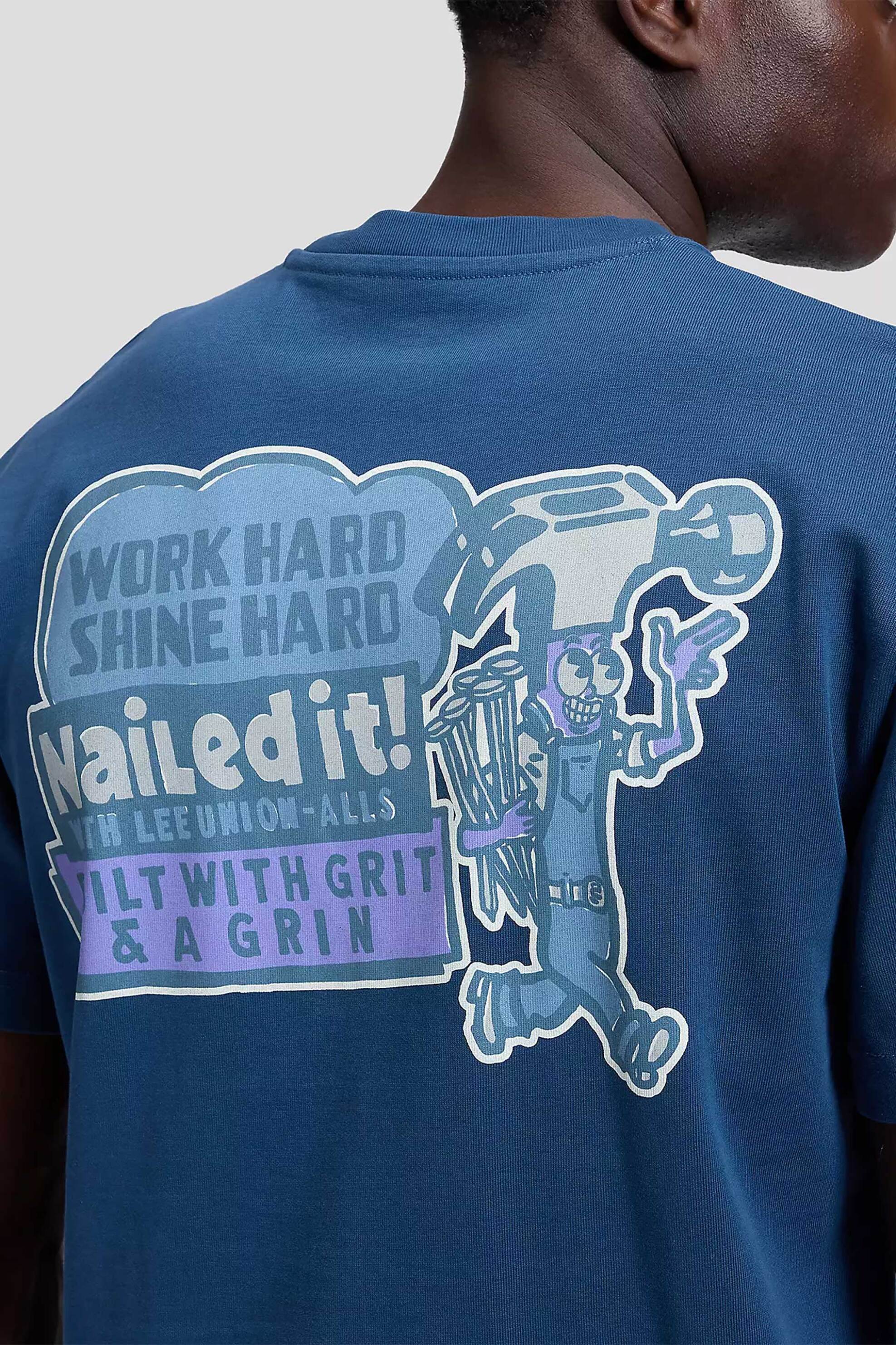 Lee Ανδρικό T-Shirt Relaxed Fit Workwear Hammer - 112386356 Μπλε