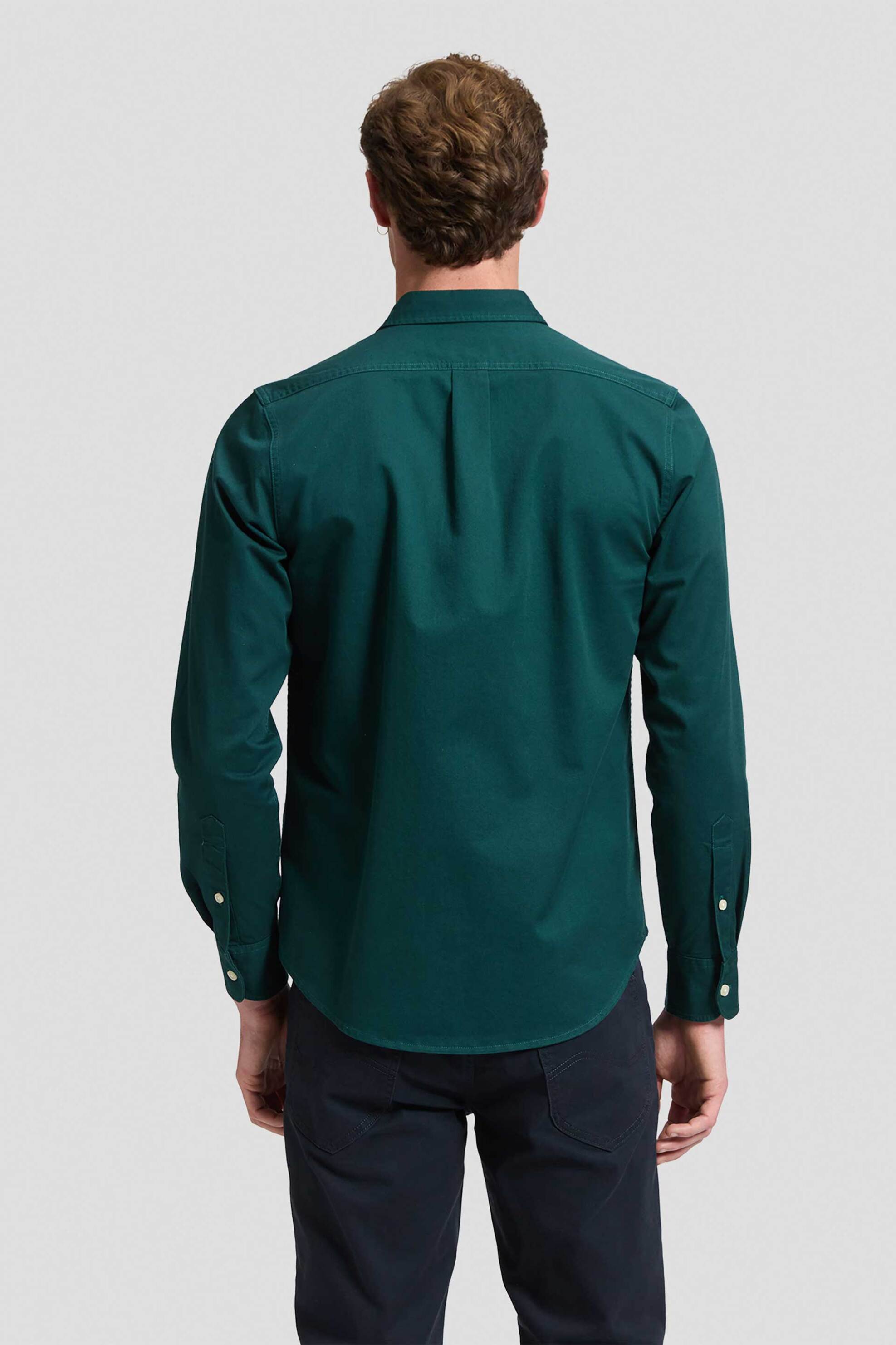 Lee Ανδρικό Πουκάμισο με Κεντημένο Λογότυπο Regular Fit - 112386388 Πράσινο Σκούρο