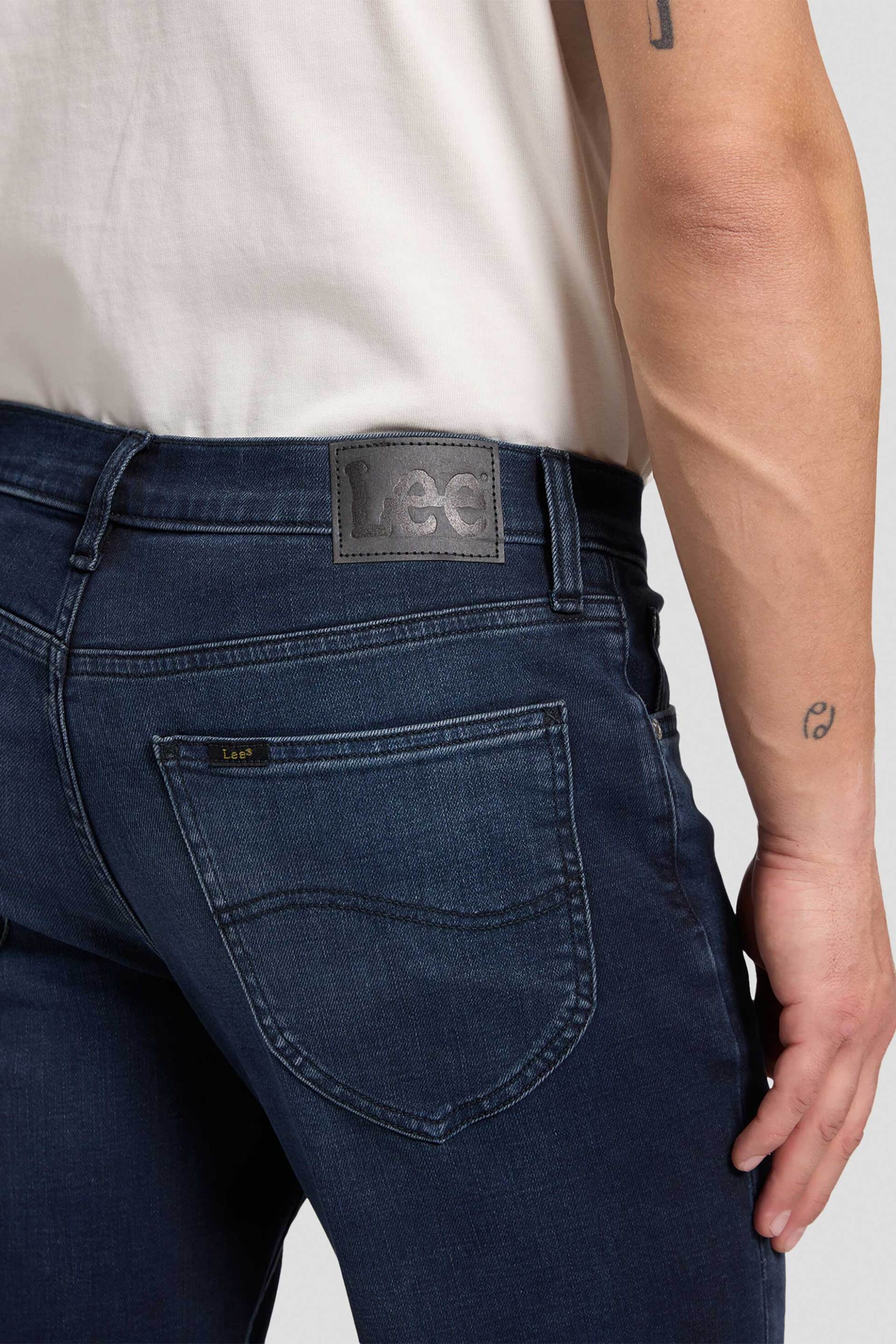 Lee Ανδρικό Τζιν Παντελόνι Πεντάτσεπο Regular Tapered Fit David - 112386499 Denim Blue Σκούρο