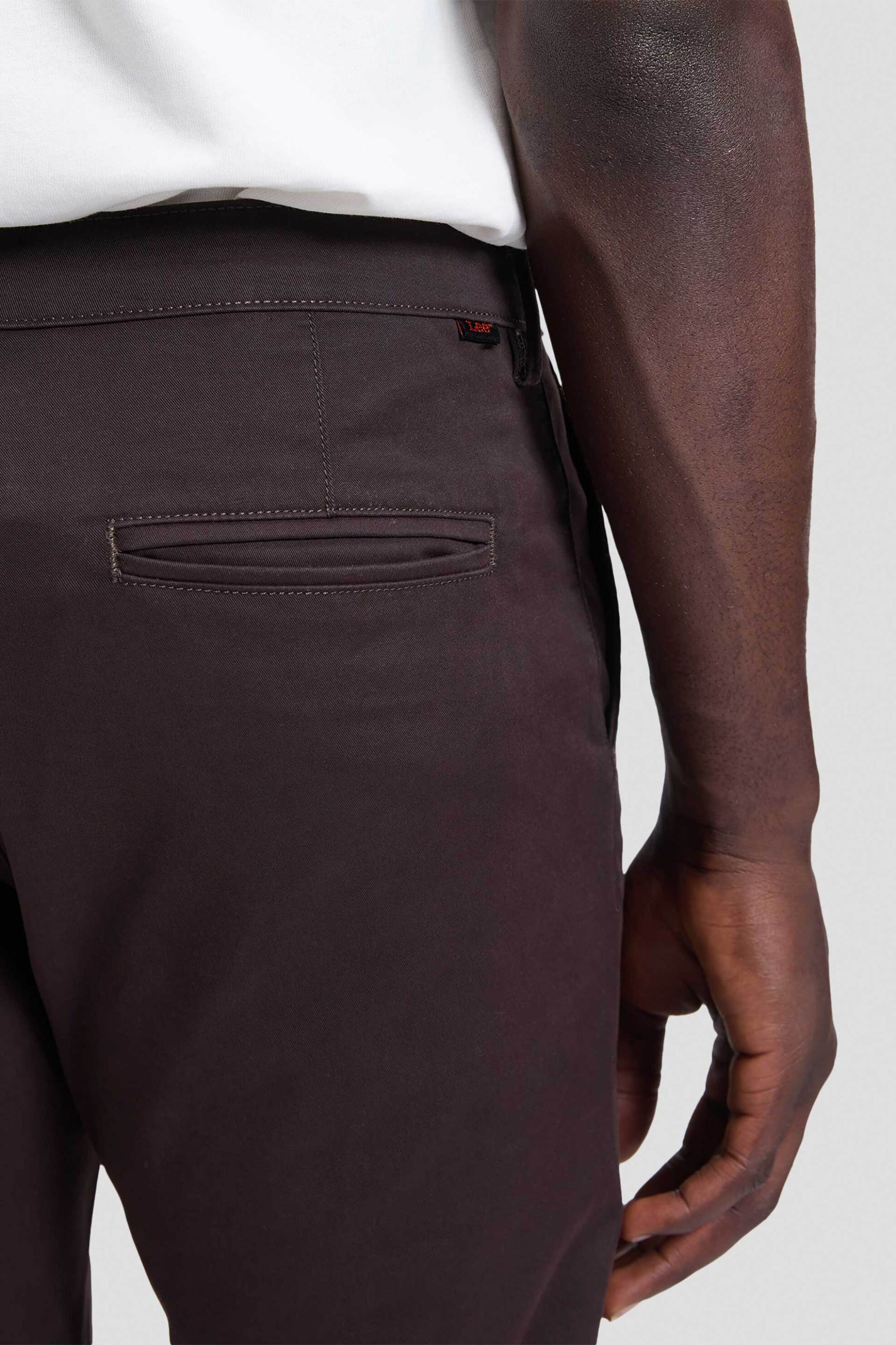 Lee Ανδρικό Παντελόνι Chino Slim Straight Fit - 112386536 Καφέ