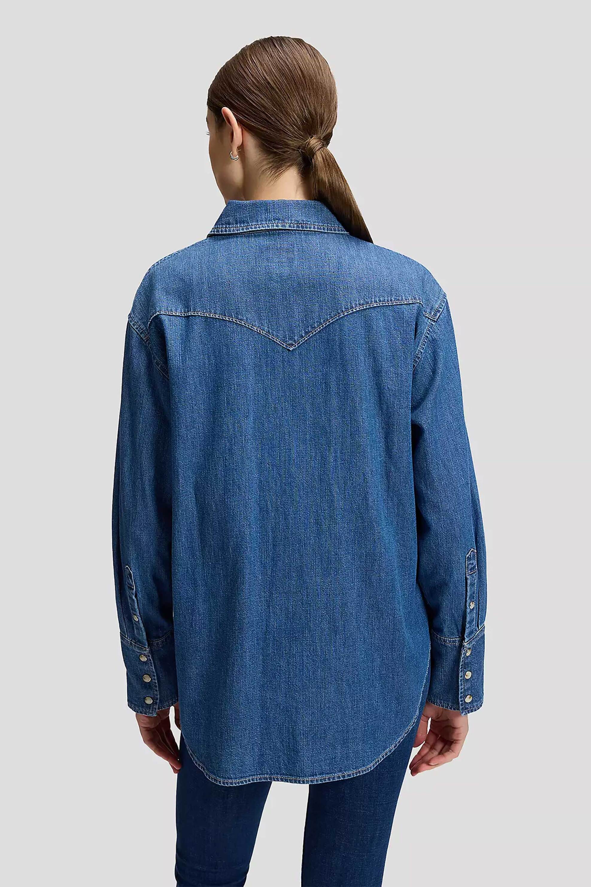 Lee Γυναικείο Denim Πουκάμισο Relaxed Fit Essential Western - 112385647 Blue