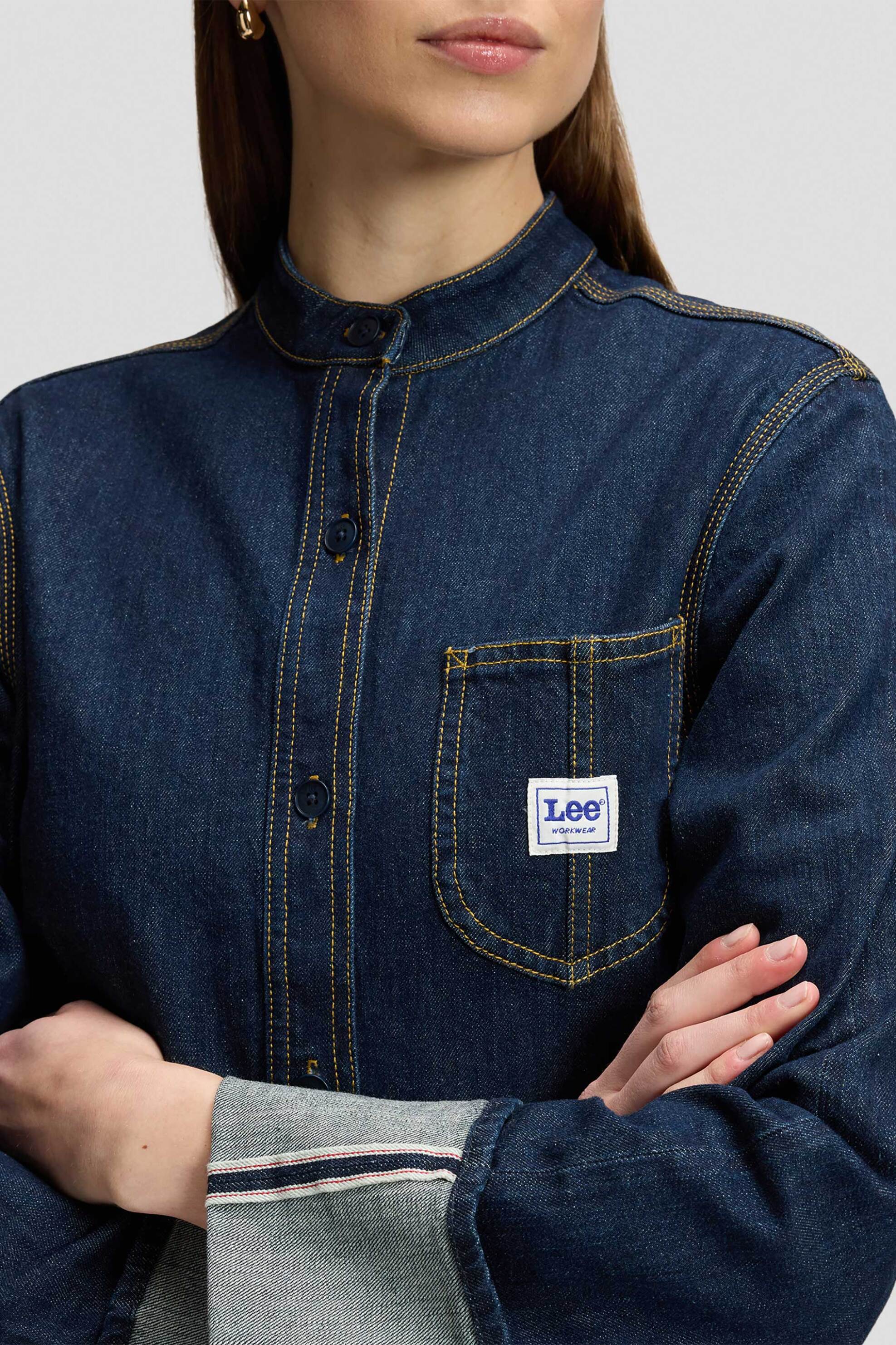 Lee® γυναικείο denim overshirt μάο Regular Fit 
