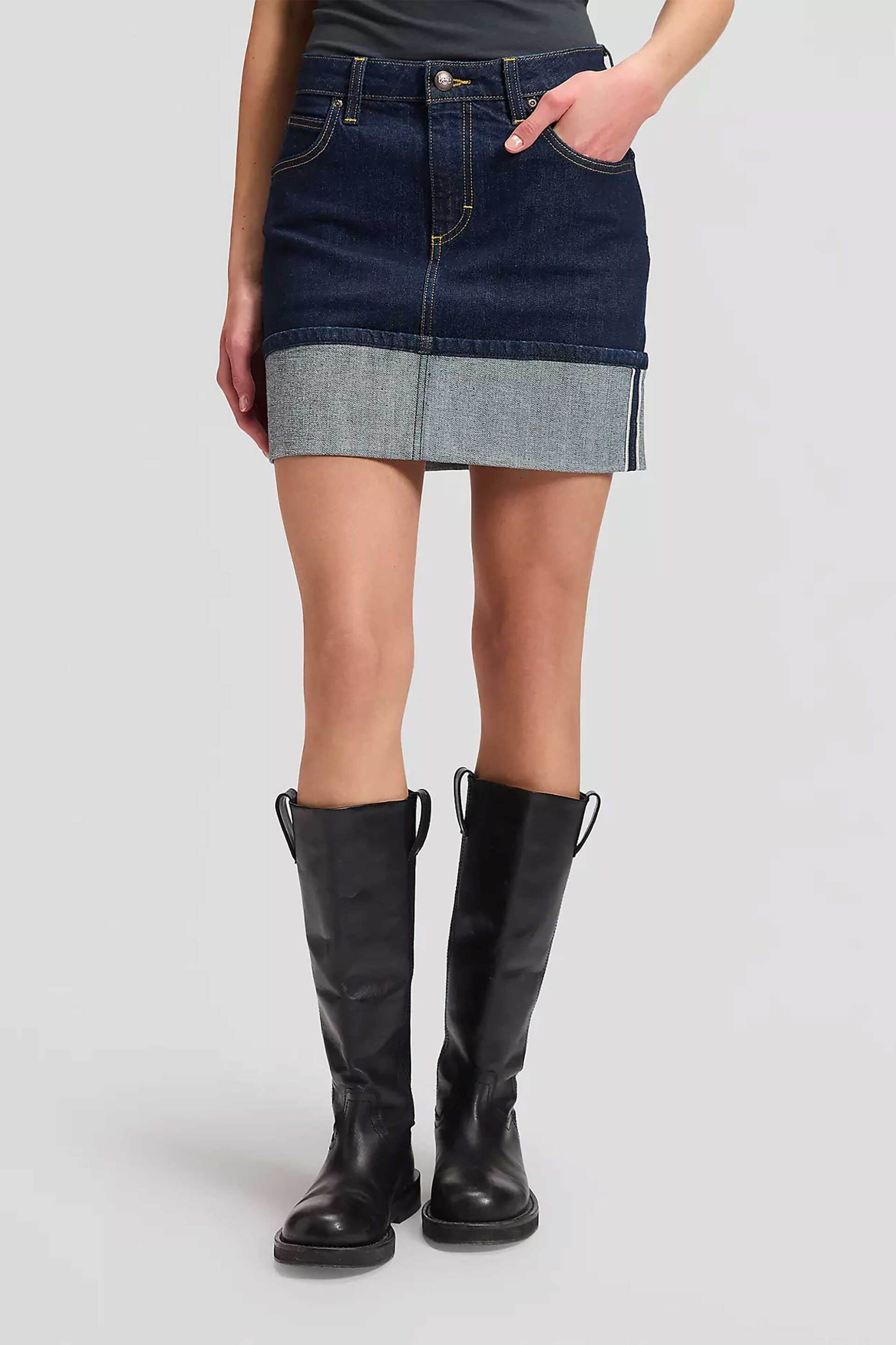Lee® γυναικεία denim mini φούστα πεντάτσεπη Regular Fit 