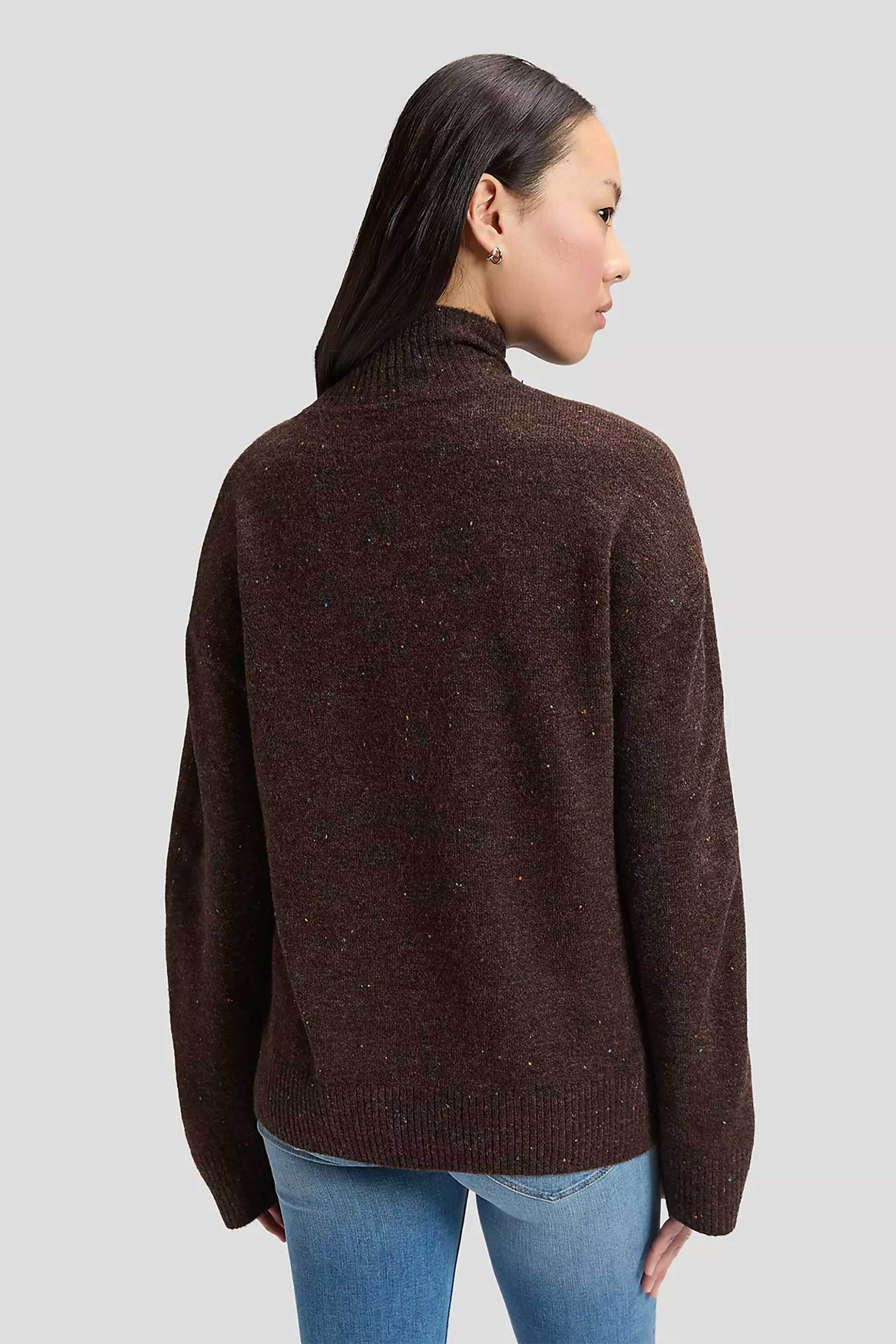 Lee Γυναικείο Πουλόβερ με Ψηλό Λαιμό Relaxed Fit - 112386227 Καφέ