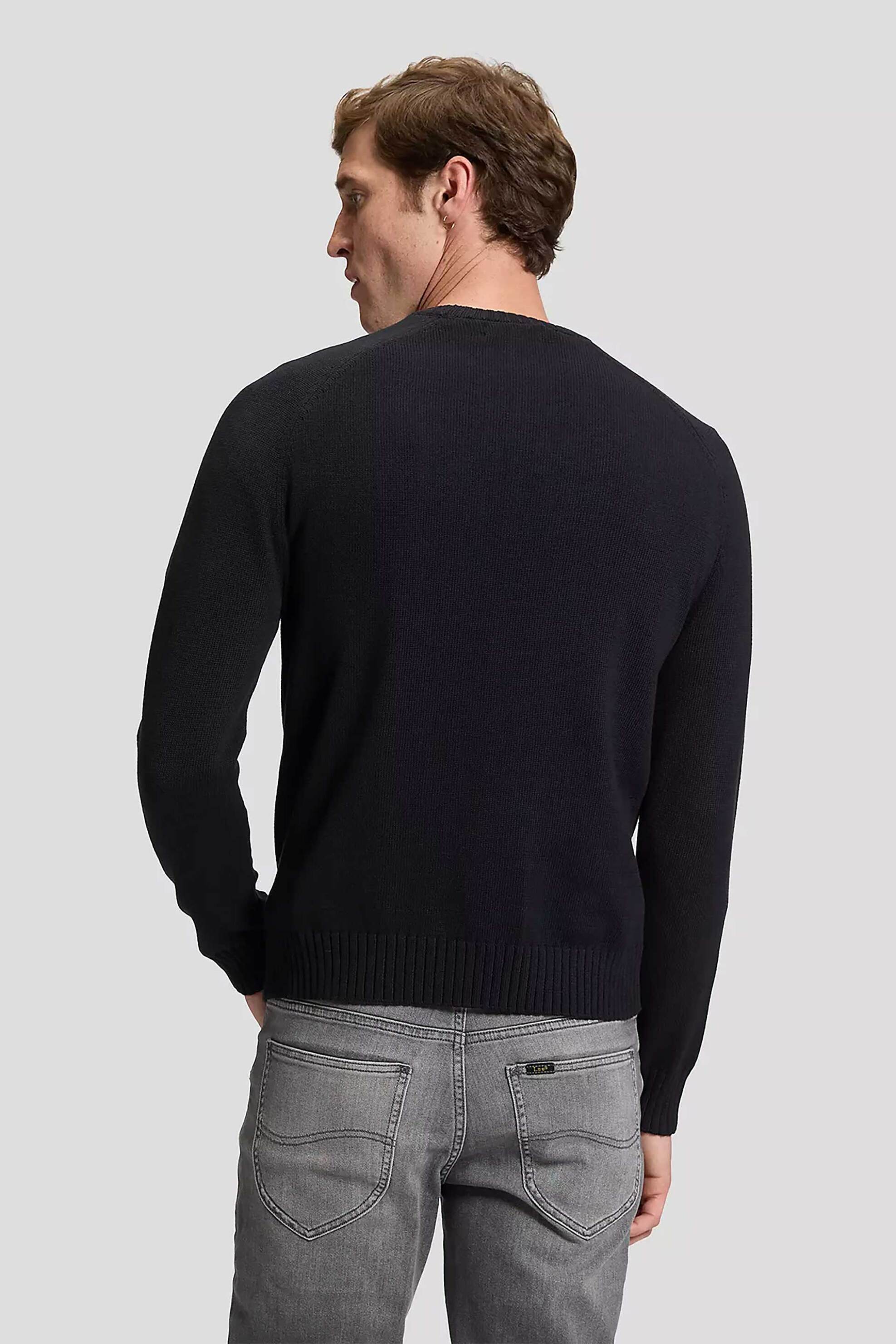 Lee Ανδρικό Πουλόβερ με Κεντημένο Λογότυπο Regular Fit - 112386279 Μαύρο