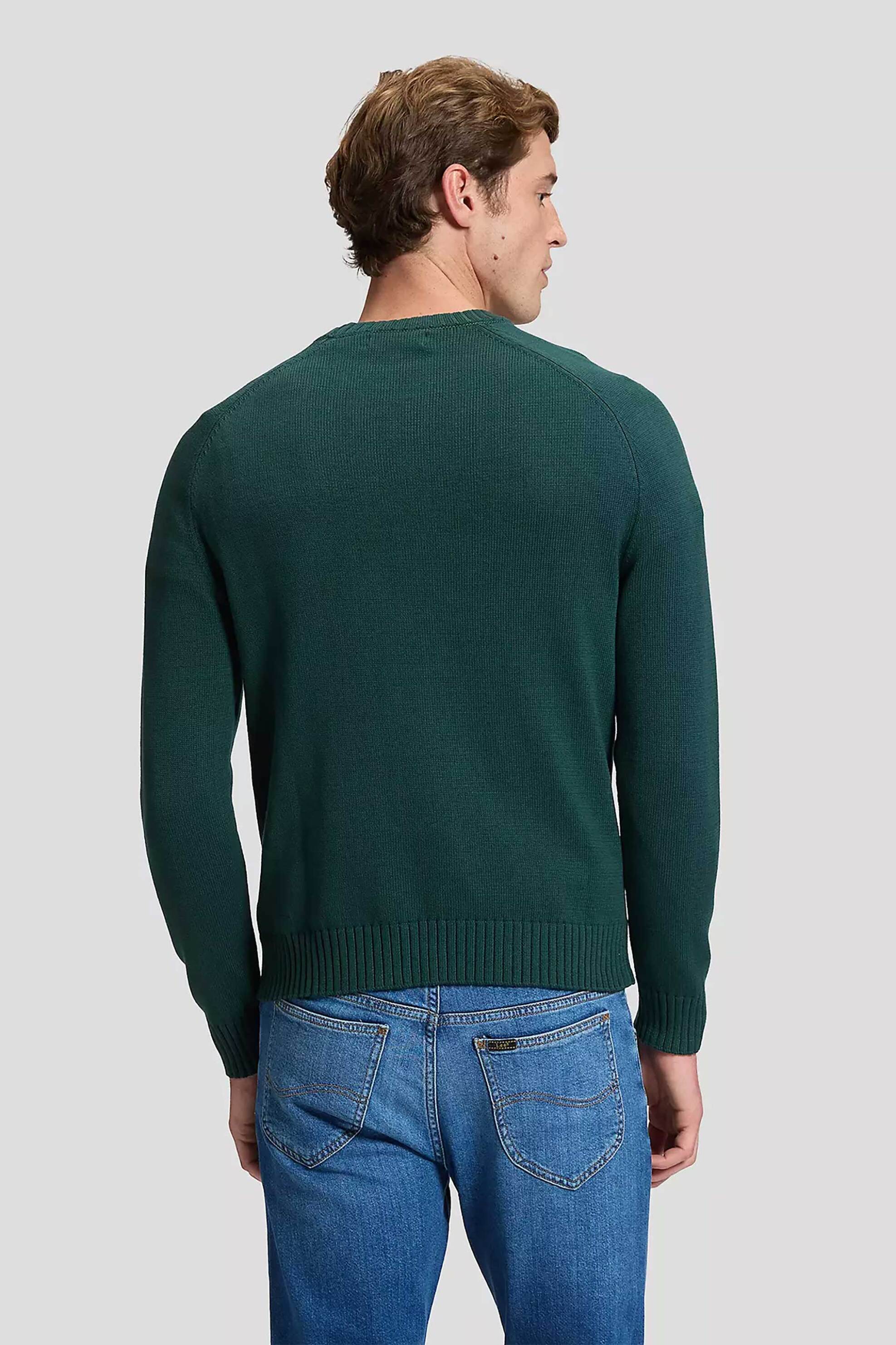 Lee Ανδρικό Πουλόβερ με Κεντημένο Λογότυπο Regular Fit - 112386281 Πράσινο Σκούρο