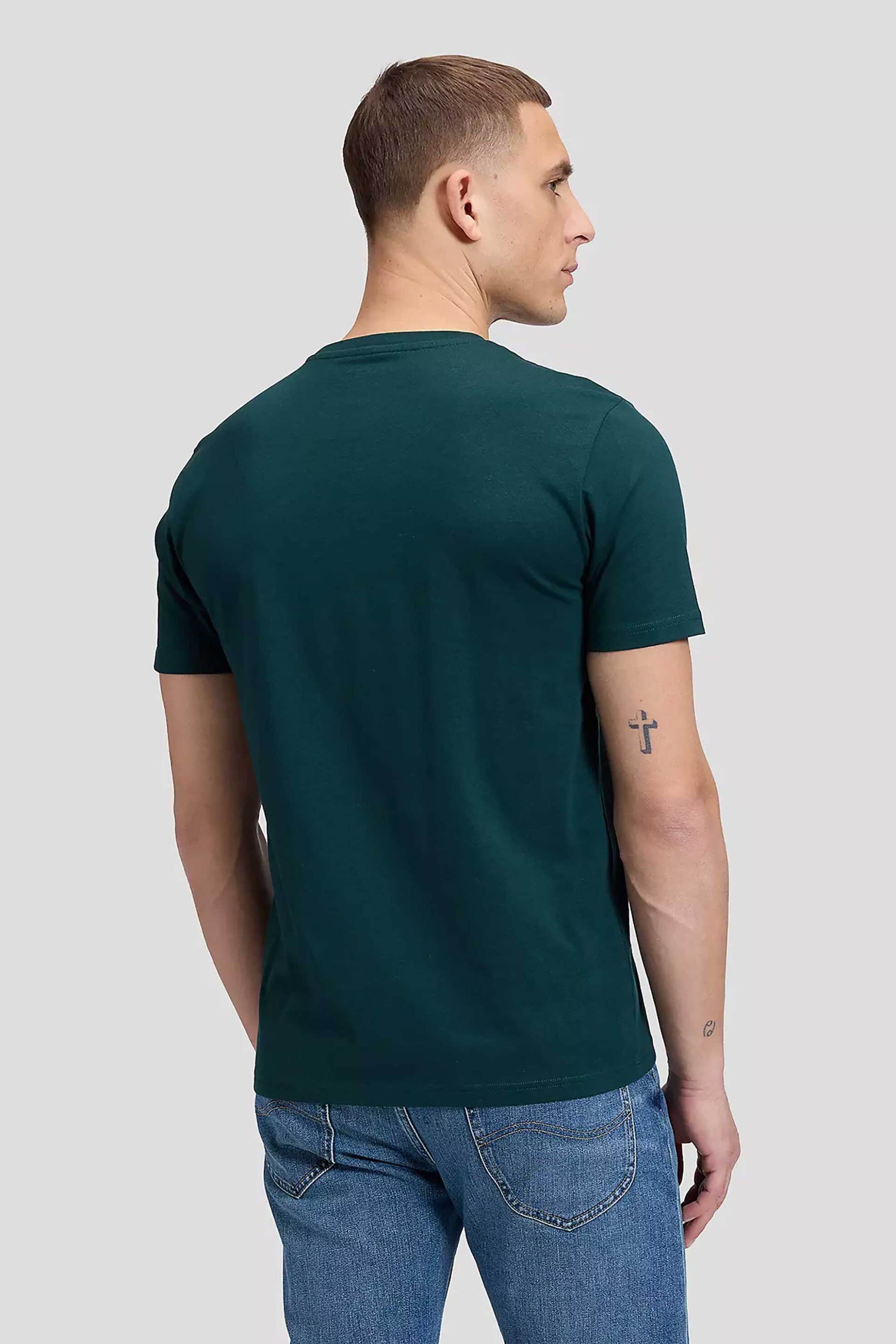 Lee Ανδρικό T-Shirt με Λογότυπο Regular Fit - 112386349 Πράσινο Σκούρο