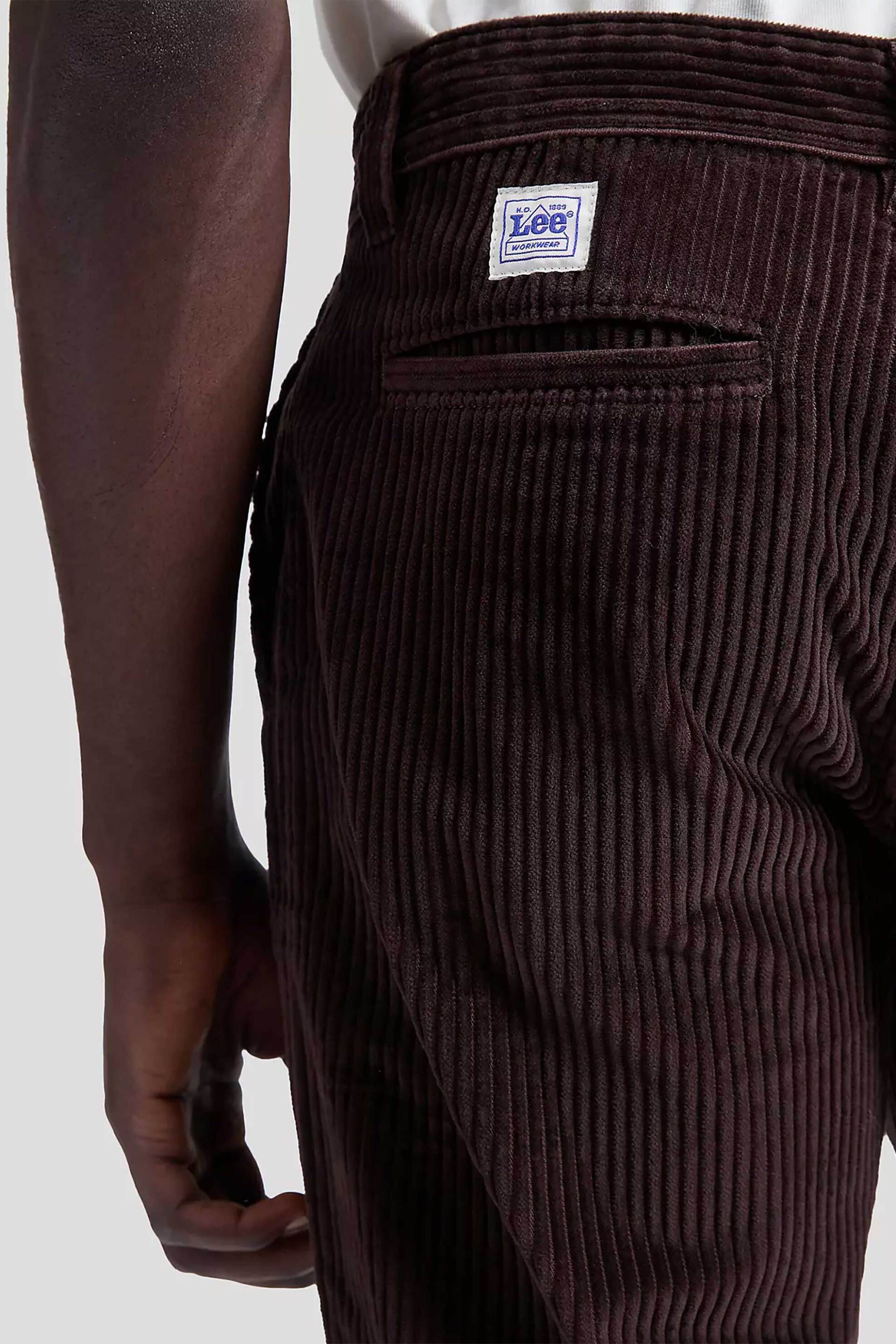 Lee Ανδρικό Κοτλέ Παντελόνι Chino Loose Fit Workwear - 112386354 Καφέ