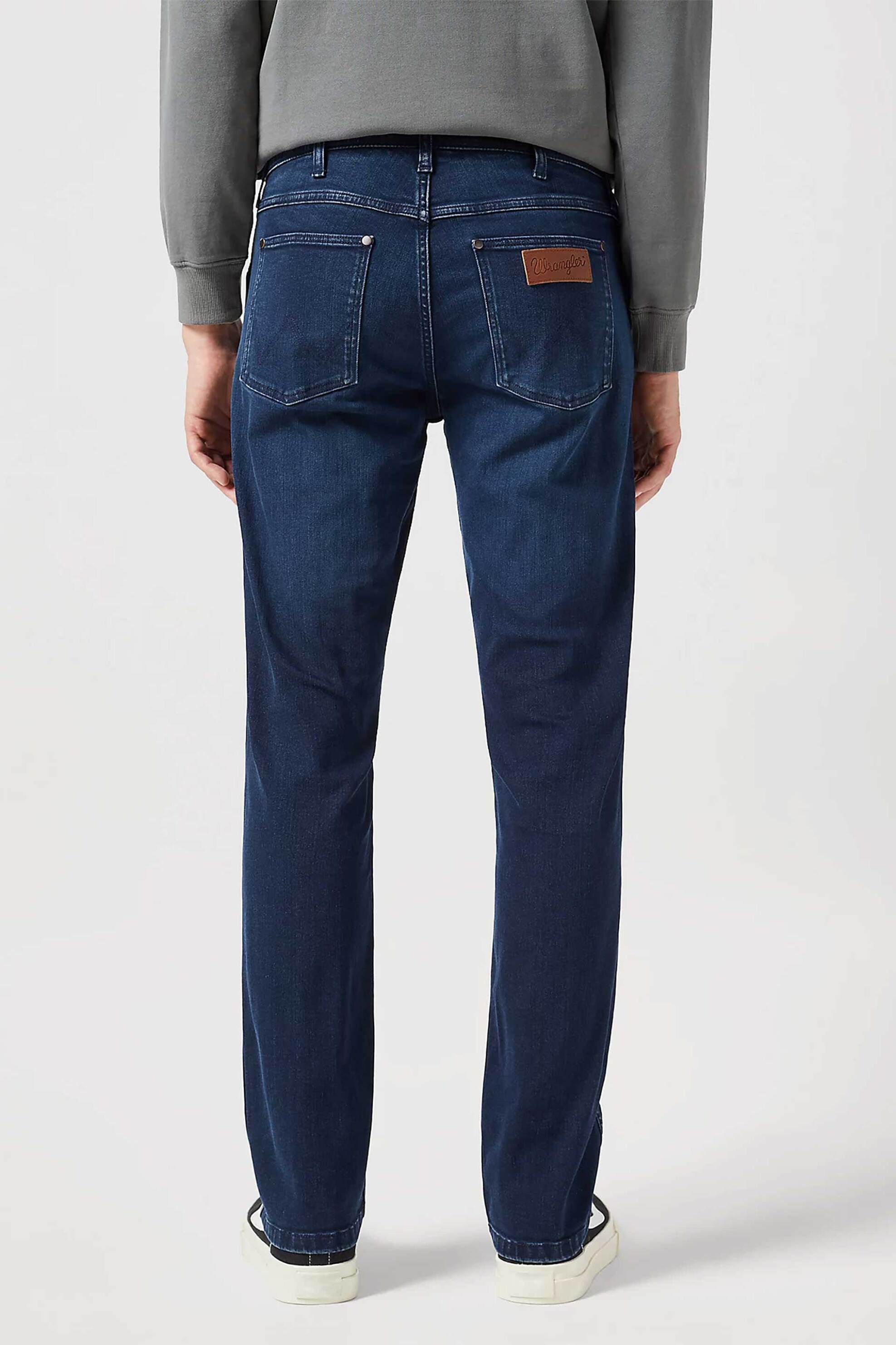 Wrangler® ανδρικό τζιν παντελόνι πεντάτσεπο Straight Fit "Greensboro" - 112350742 Denim Blue Σκούρο φωτογραφία